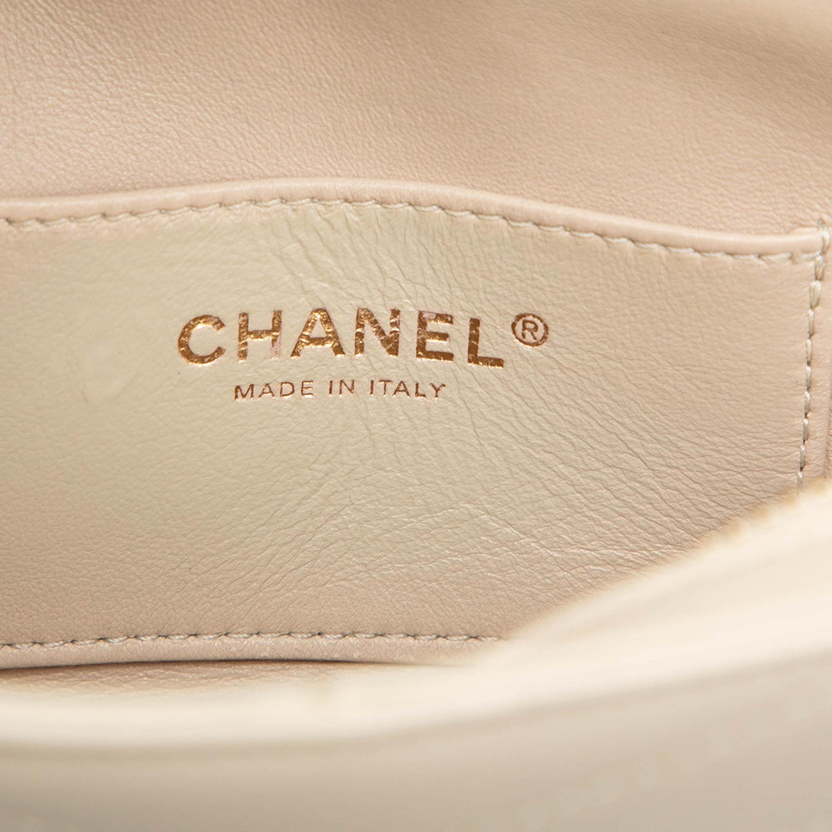 Chanel Small CC Chevron Calfskin Medal Flap