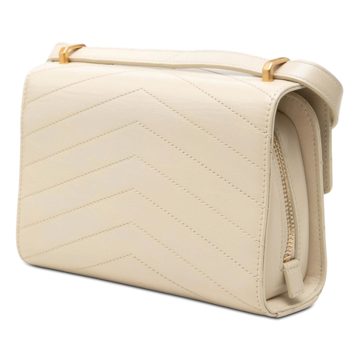 Chanel Small CC Chevron Calfskin Medal Flap