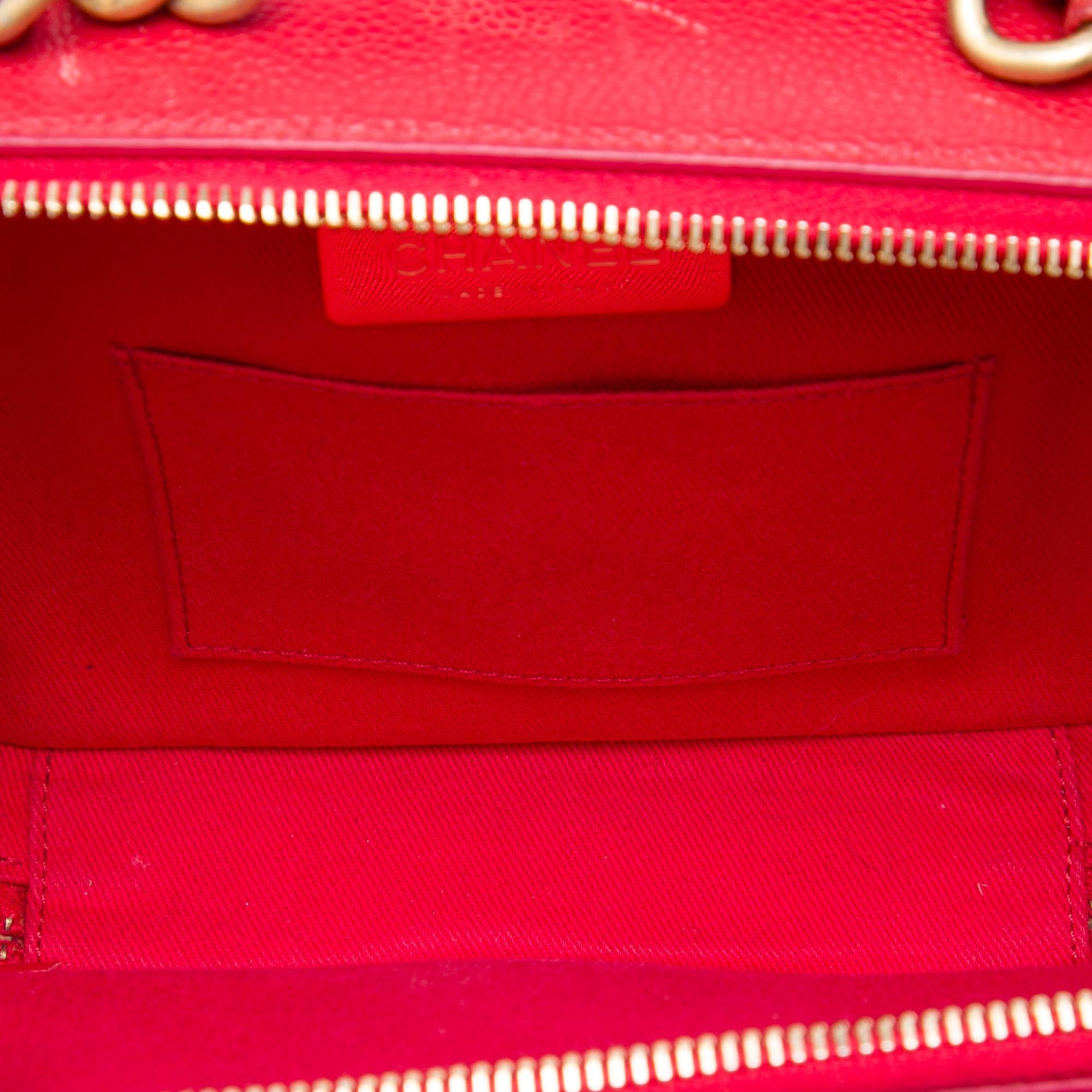 Chanel Small CC Quilted Caviar Top Handle Camera Bag