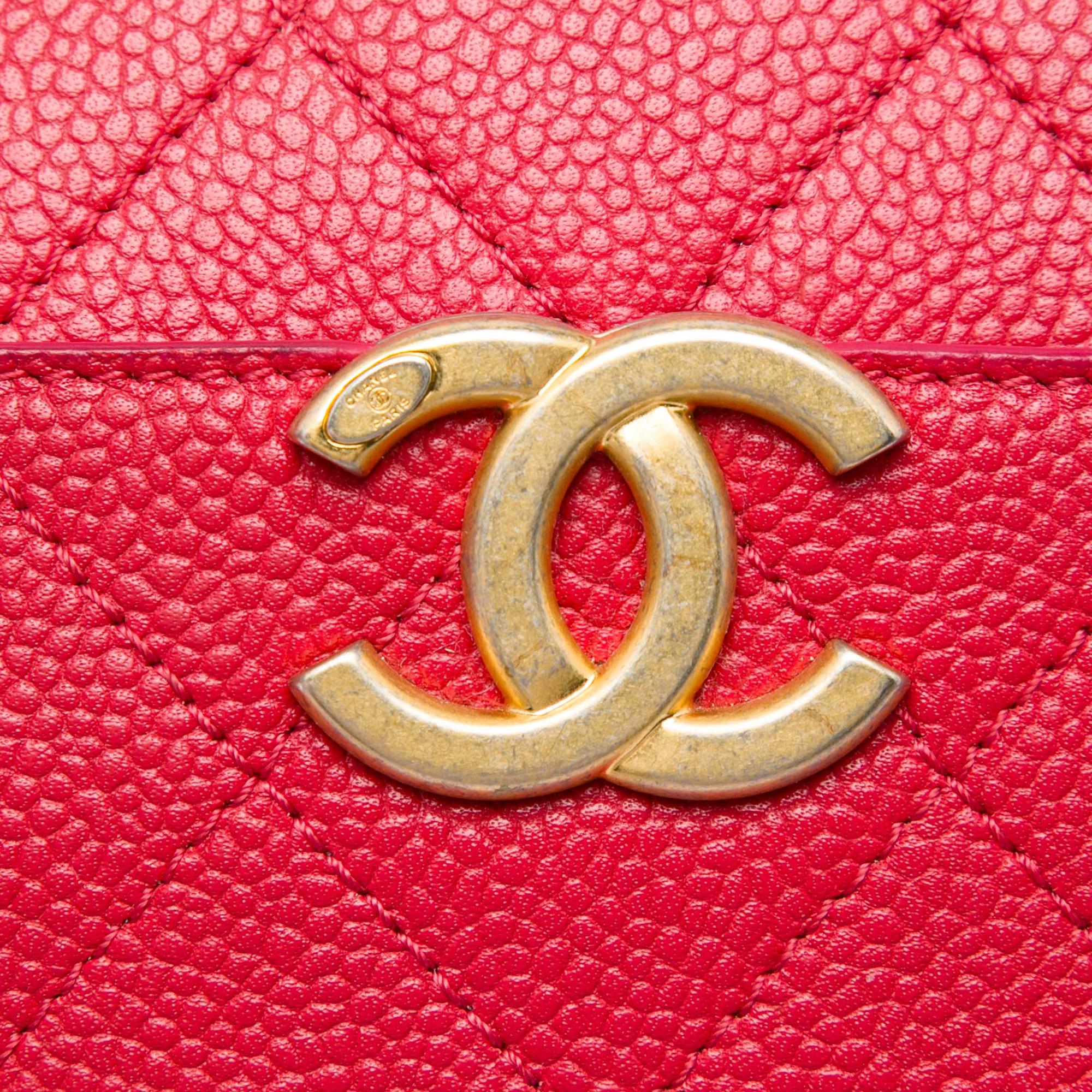 Chanel Small CC Quilted Caviar Top Handle Camera Bag