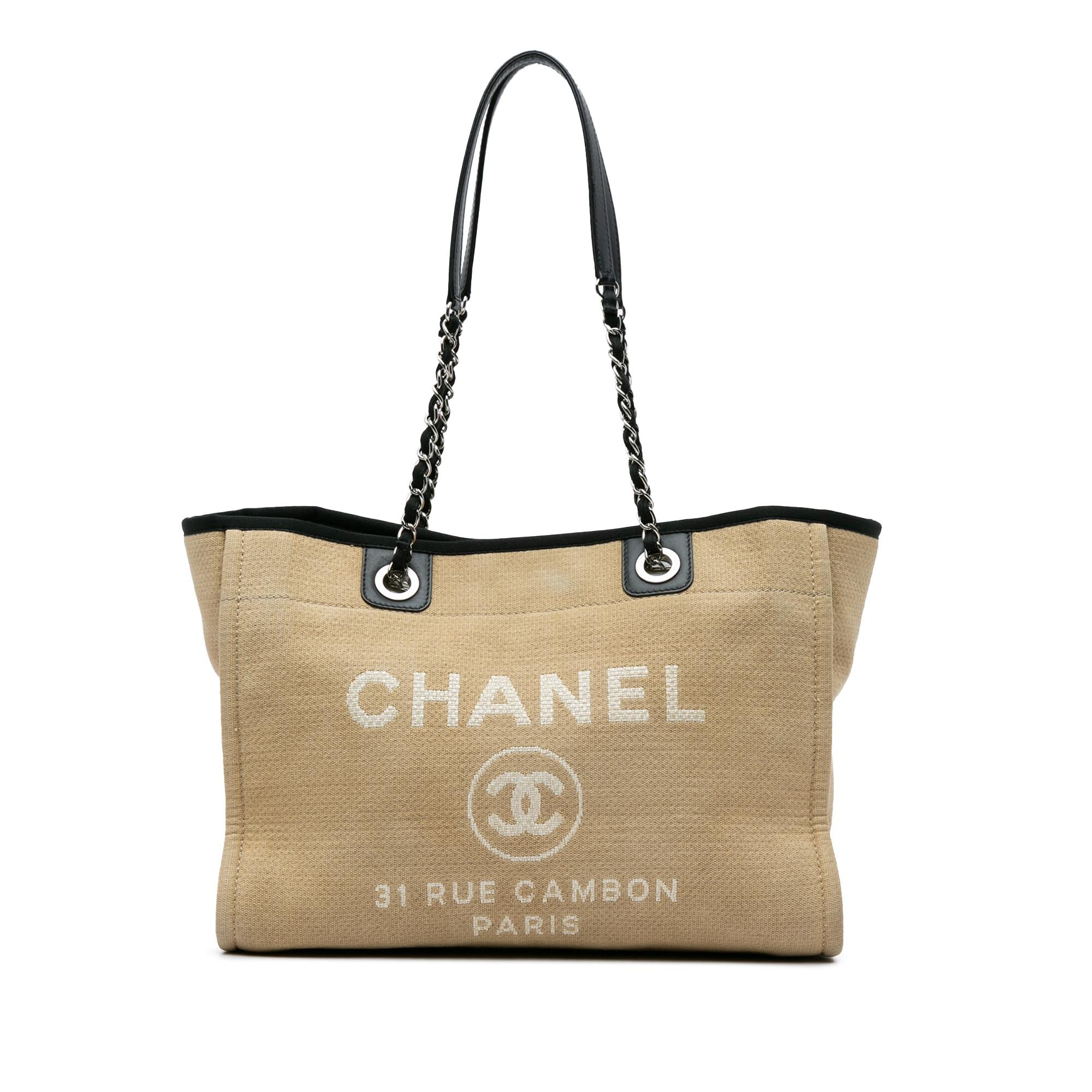 Chanel Small Canvas Deauville Tote (SHG-2dZaWO)