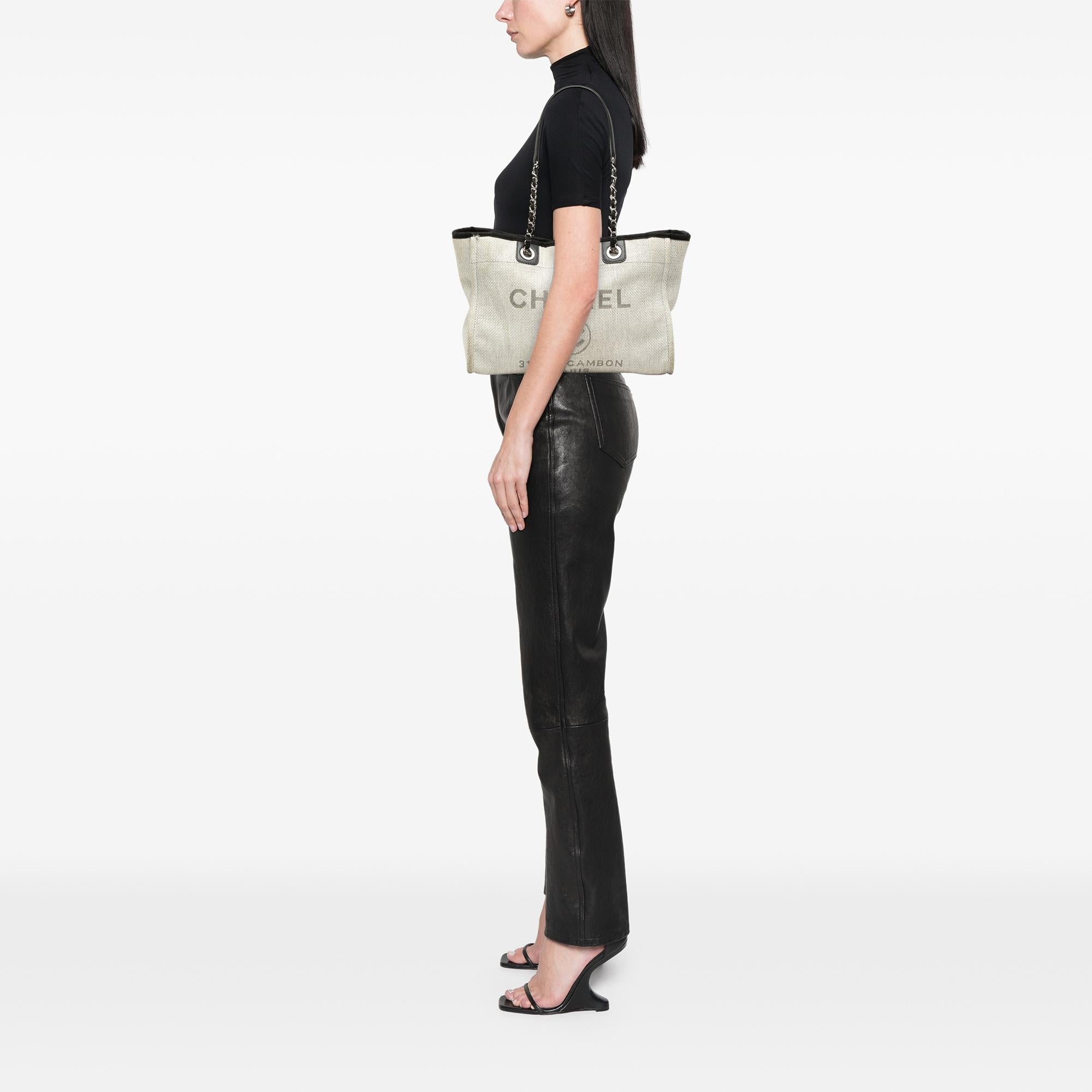 Chanel Small Canvas Deauville Tote
