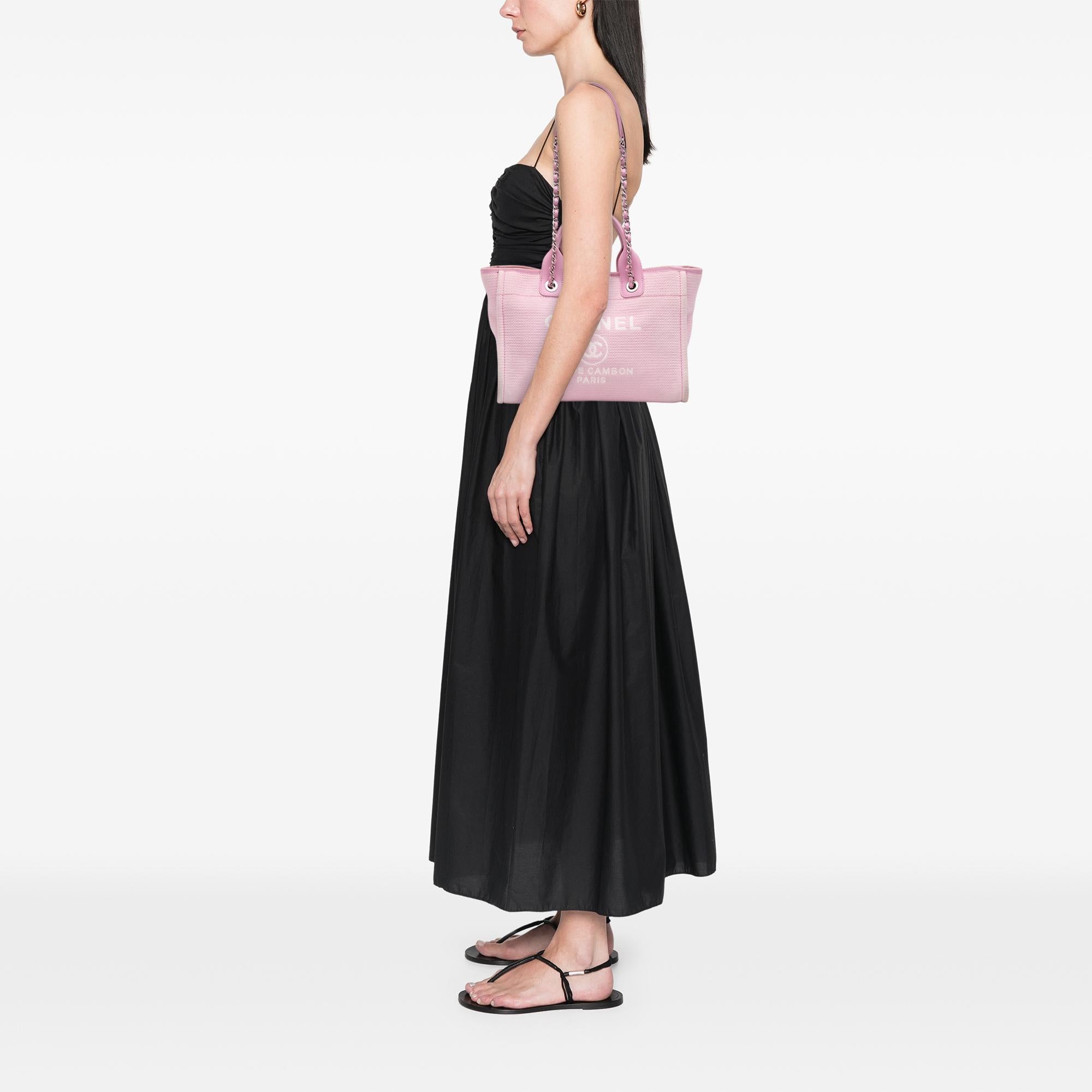 Chanel Small Canvas Deauville Tote
