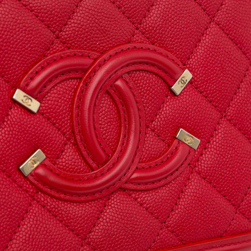 Chanel Small Caviar CC Filigree Vanity Bag (SHG-xceroo)