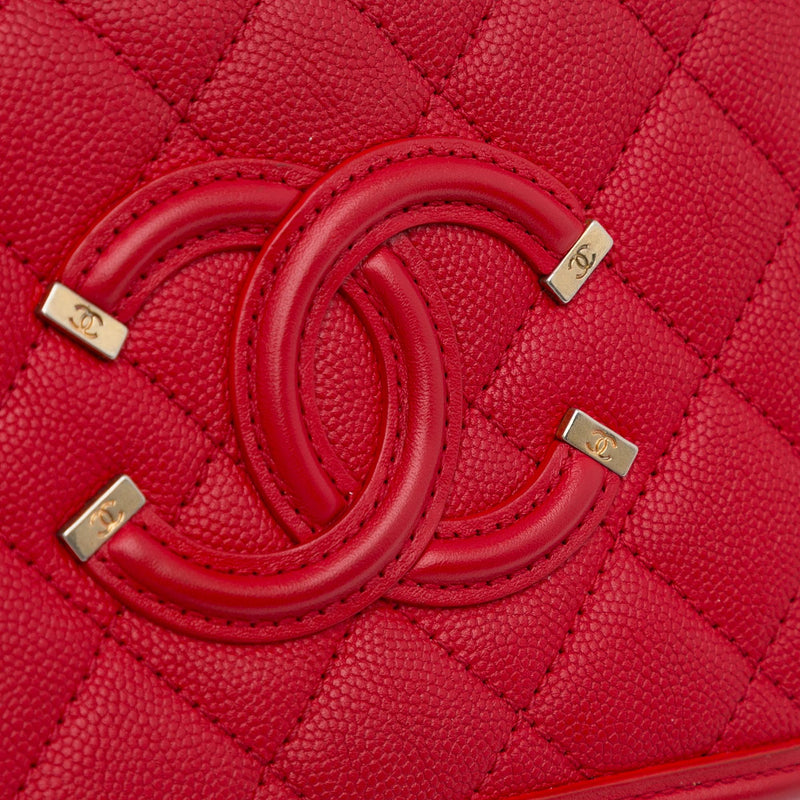 Chanel Small Caviar CC Filigree Vanity Bag SHG xceroo LuxeDH