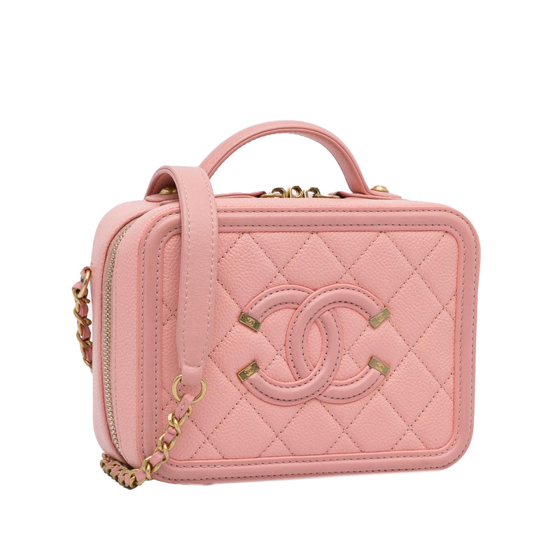 Chanel Small Caviar CC Filigree Vanity Bag (SHG-RkOLyj)