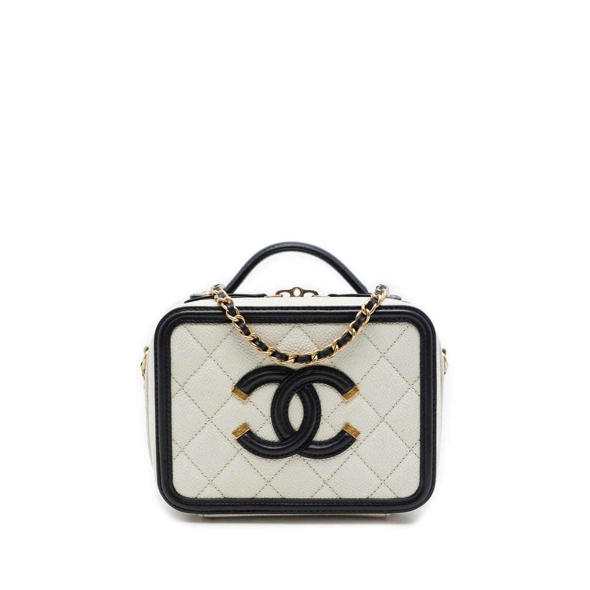 Chanel Small Caviar CC Filigree Vanity Case
