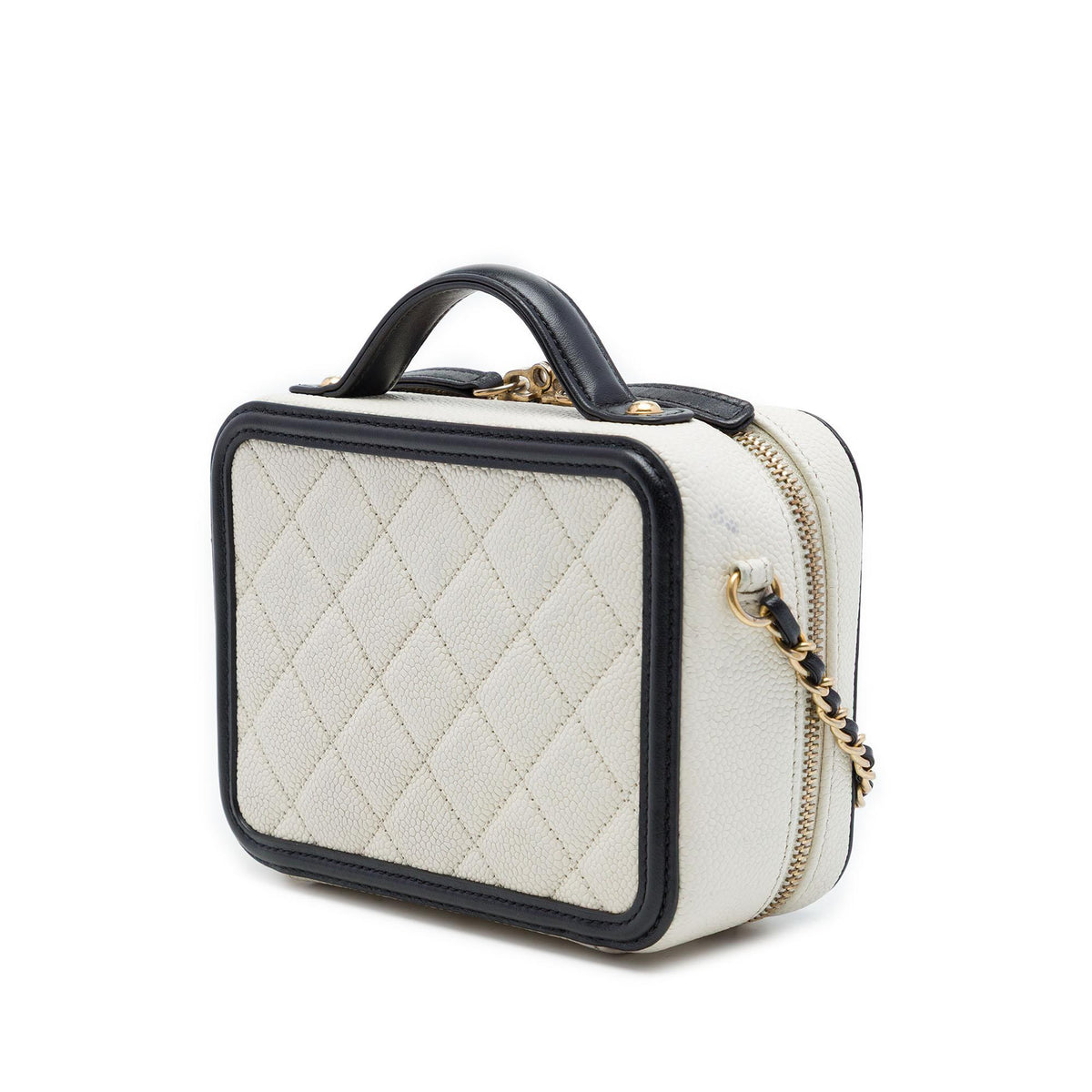 Chanel Small Caviar CC Filigree Vanity Case