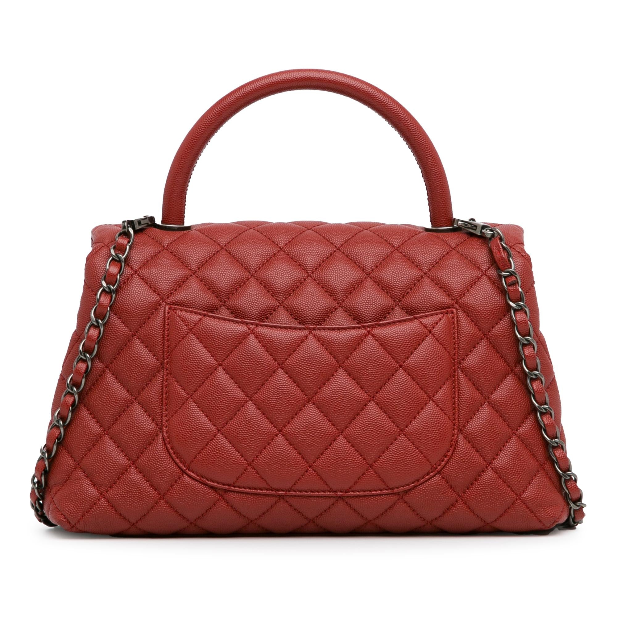 Chanel Small Caviar Coco Top Handle Bag (SHG-f1R70w)