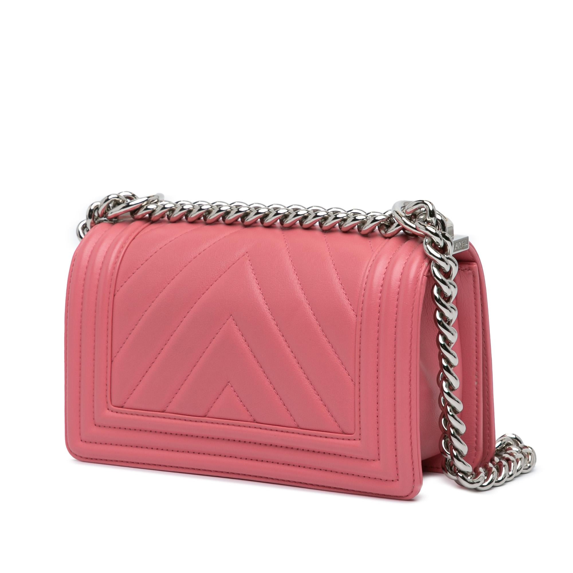 Chanel Small Chevron Lambskin Boy Flap
