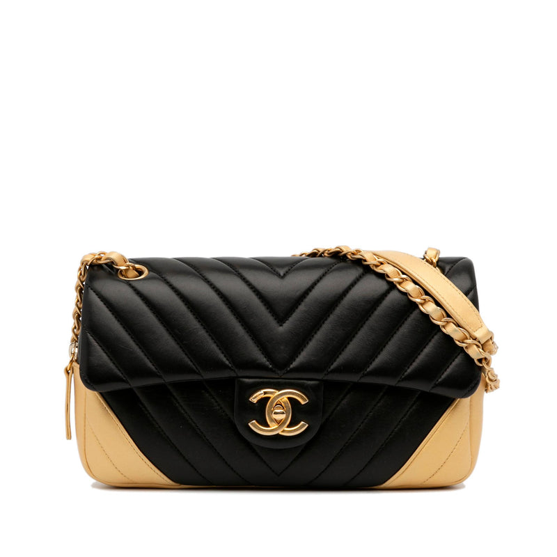 Authentic Chanel Small Gabrielle Backpack Black Chevron, Luxury