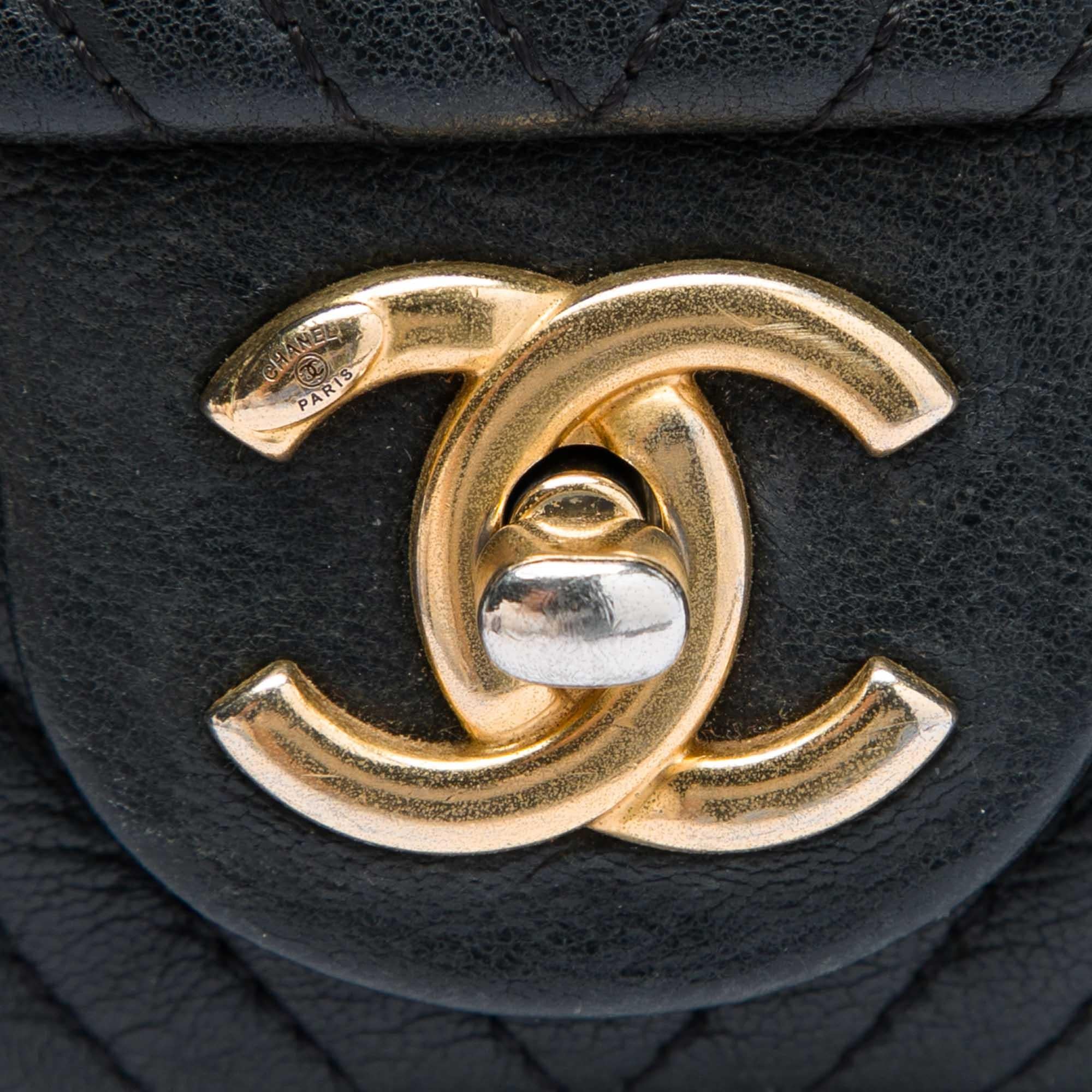 Chanel Small Chevron Wrinkled Calfskin Medallion Charm Surpique Flap
