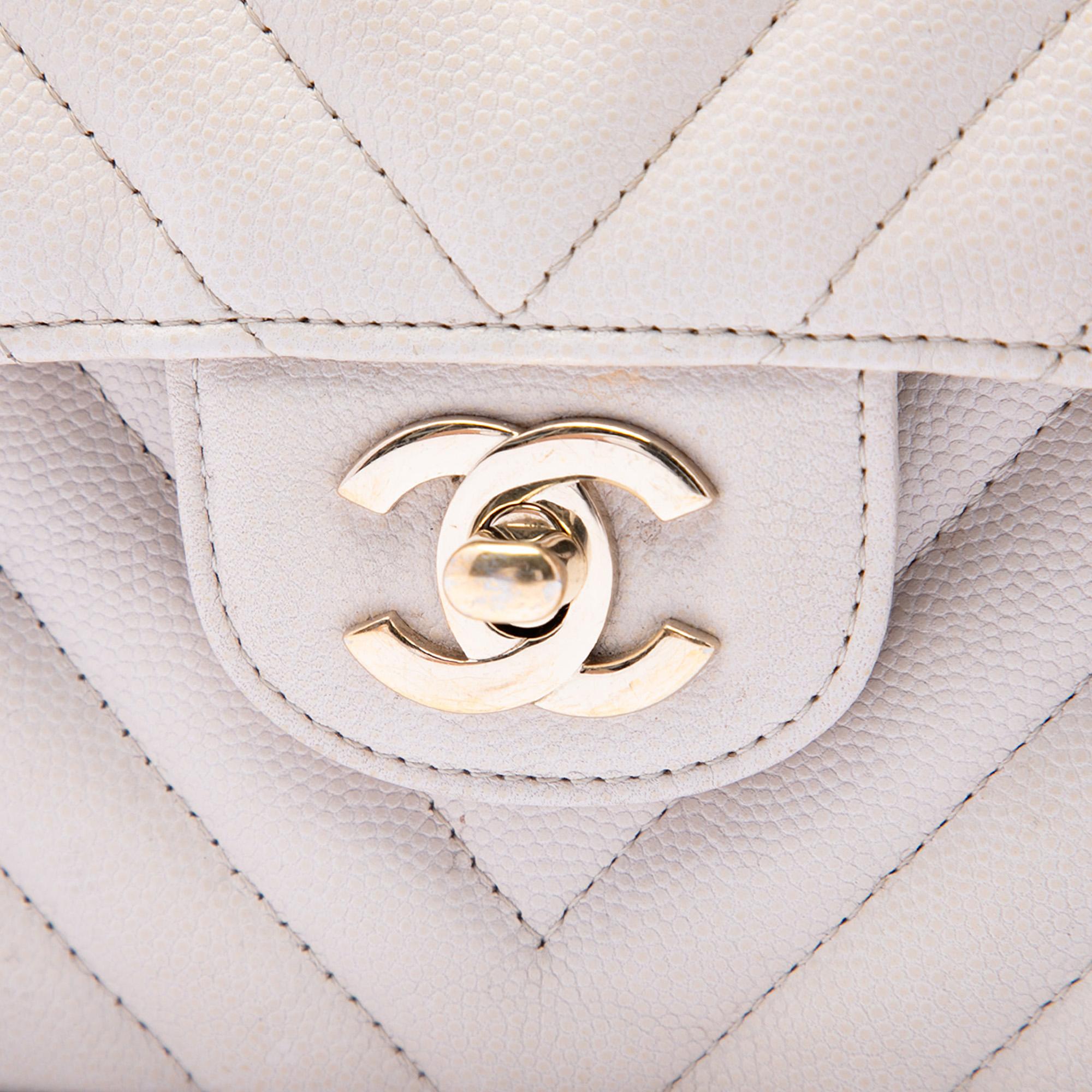 Chanel Small Classic Chevron Caviar Double Flap