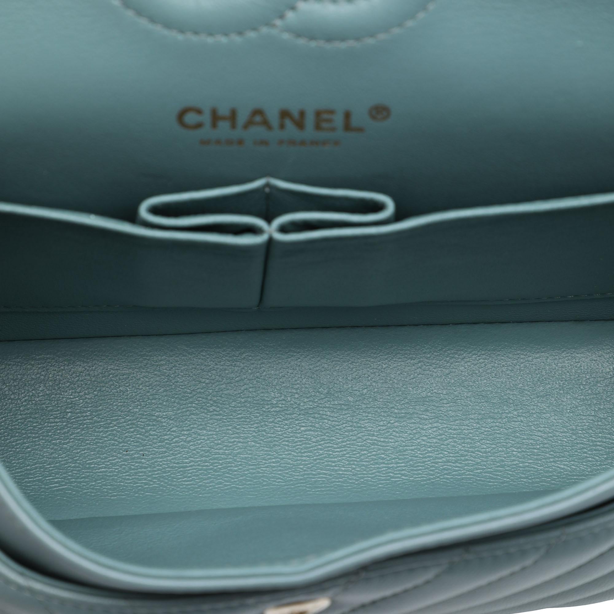 Chanel Small Classic Chevron Lambskin Double Flap
