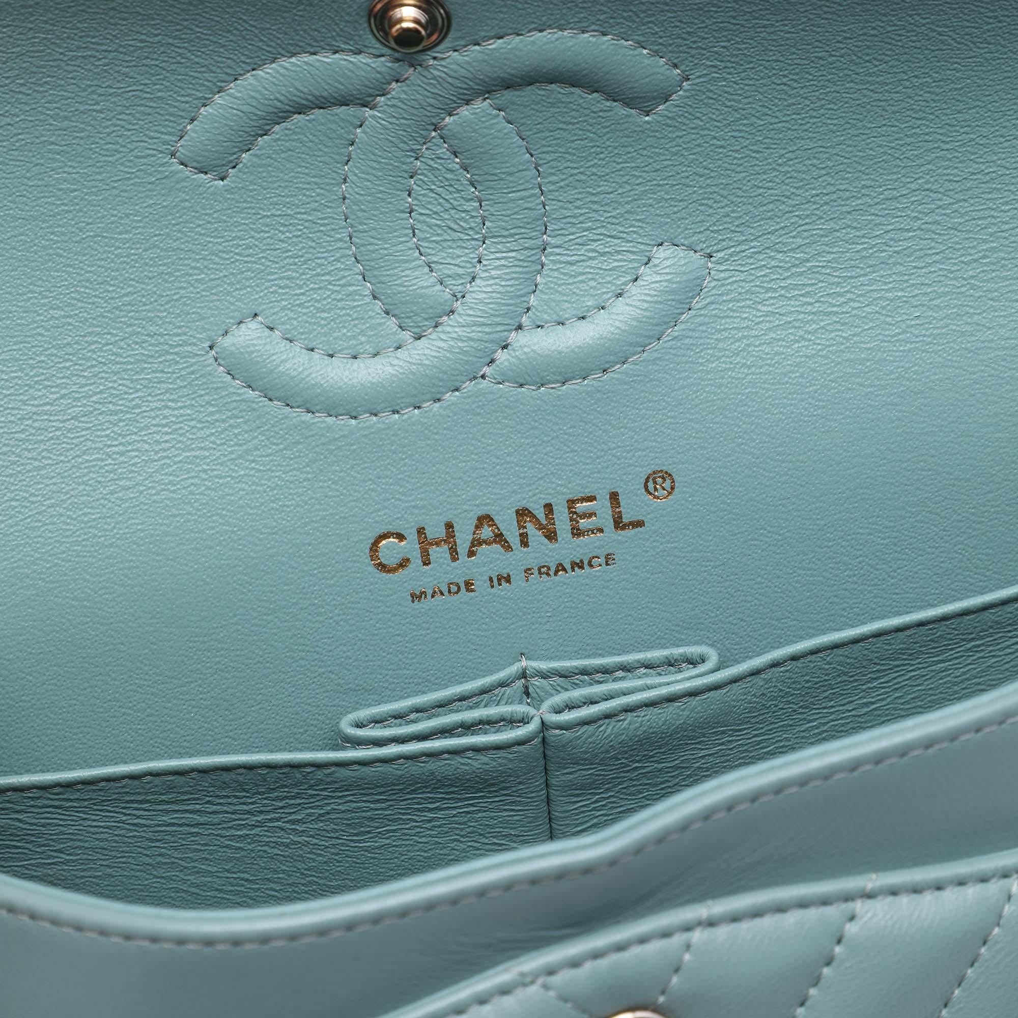 Chanel Small Classic Chevron Lambskin Double Flap