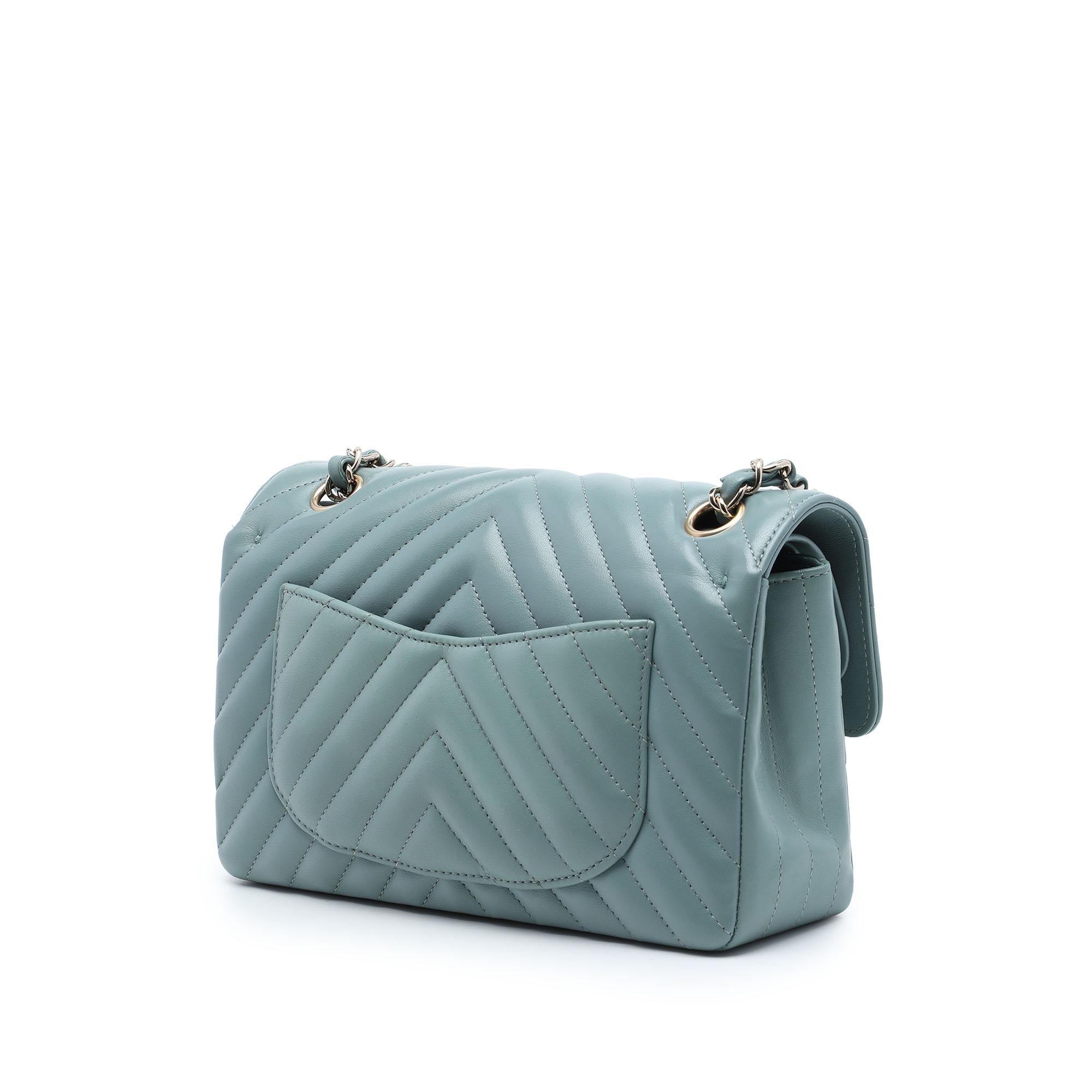 Chanel Small Classic Chevron Lambskin Double Flap