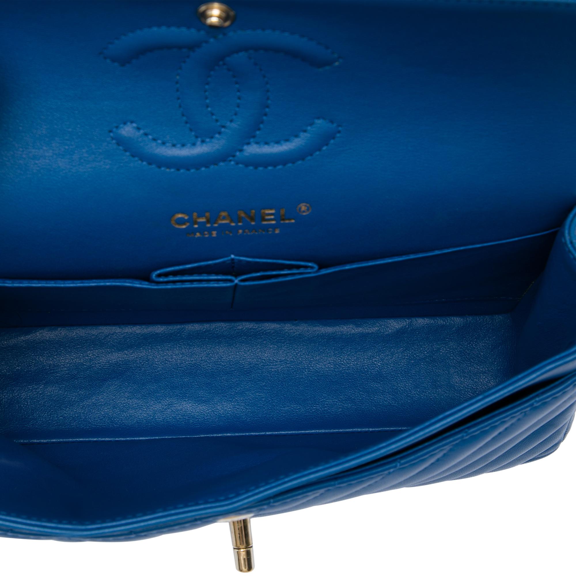 Chanel Small Classic Chevron Lambskin Double Flap