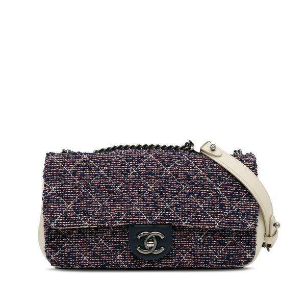 Chanel Small Classic Tweed Flap Bag (SHG-j8wOZn)