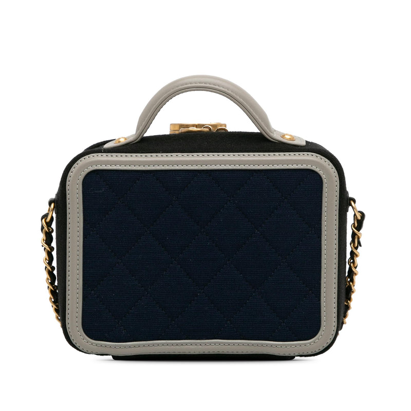 Chanel Small Jersey CC Filigree Vanity Case (SHG-BKQMVd)