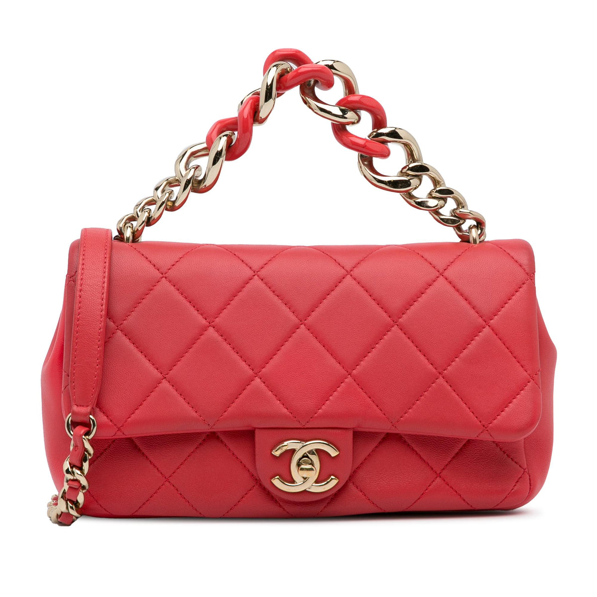 Chanel Small Lambskin Elegant Chain Single Flap