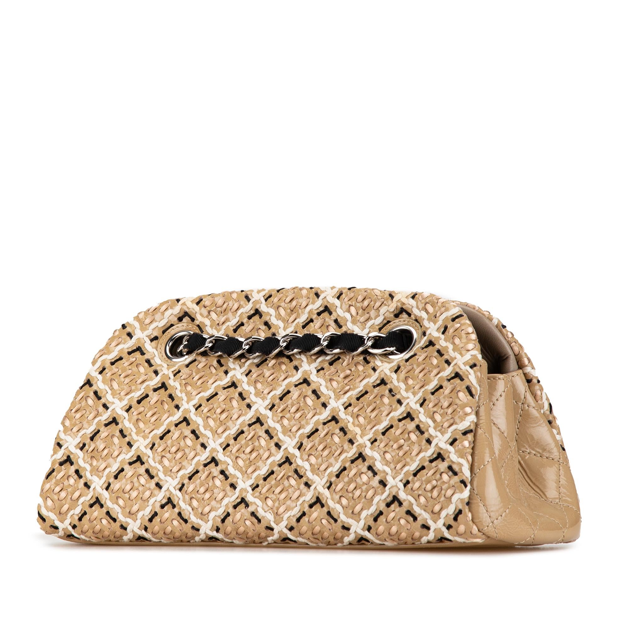 Chanel Small Patent Stitch Just Mademoiselle Bowling Bag (SHG-GjxVAH)