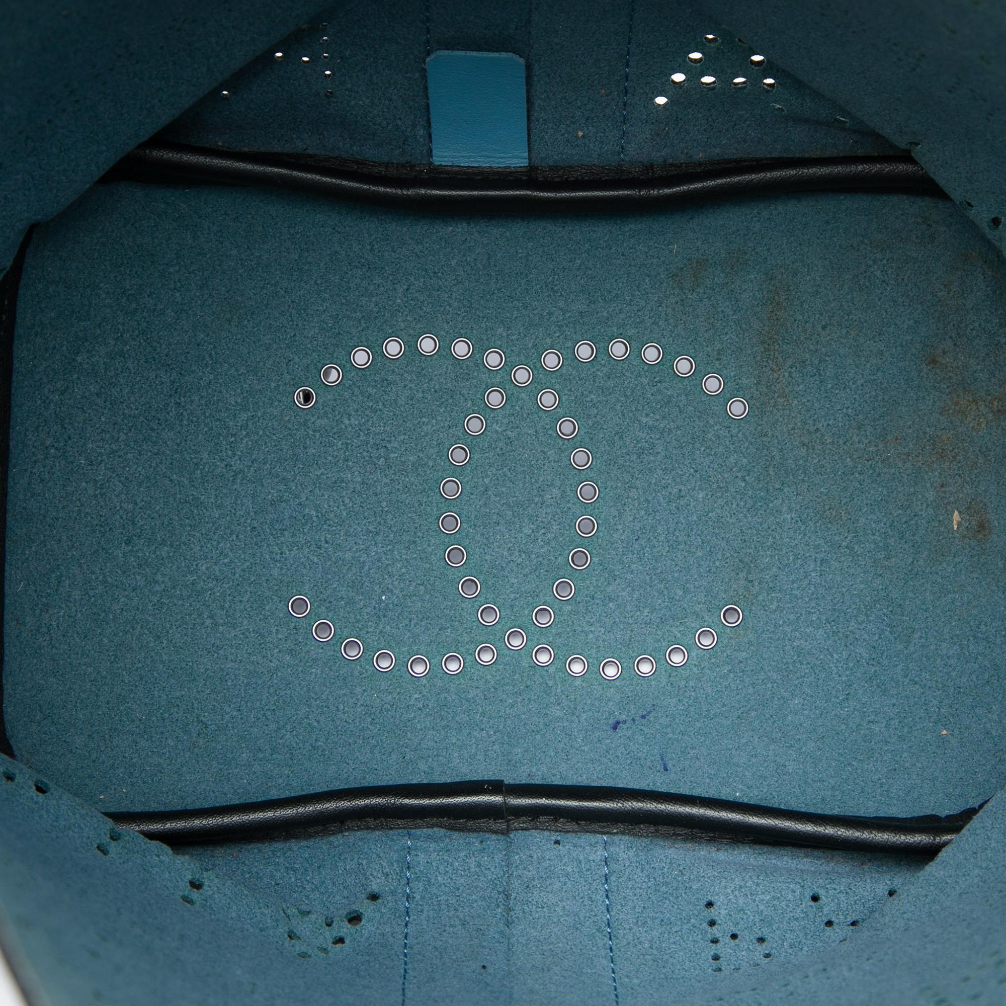 Chanel Small Perforated Calfskin Logo Eyelet Bucket Bag