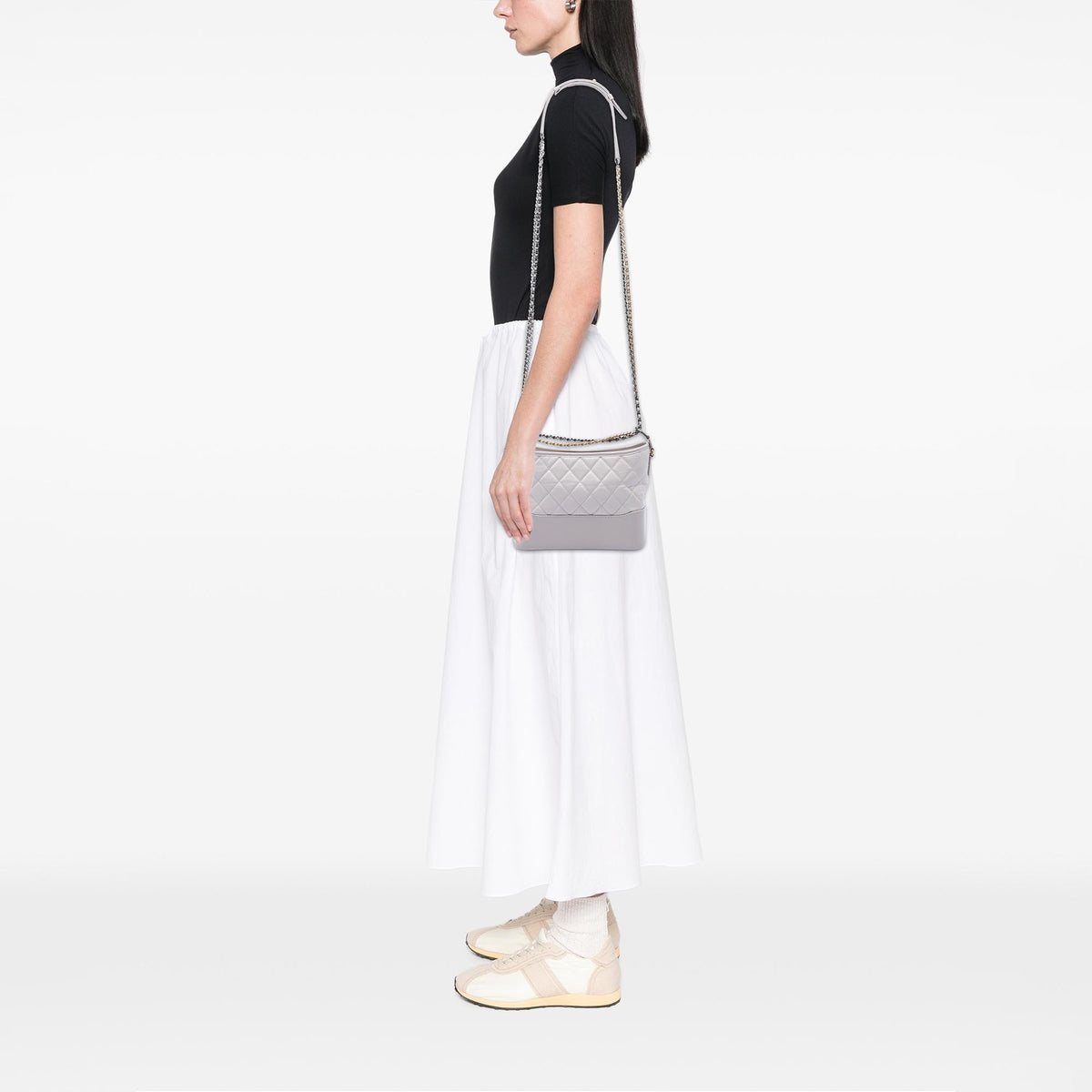 Chanel Small Quilted Aged Calfskin Gabrielle Hobo