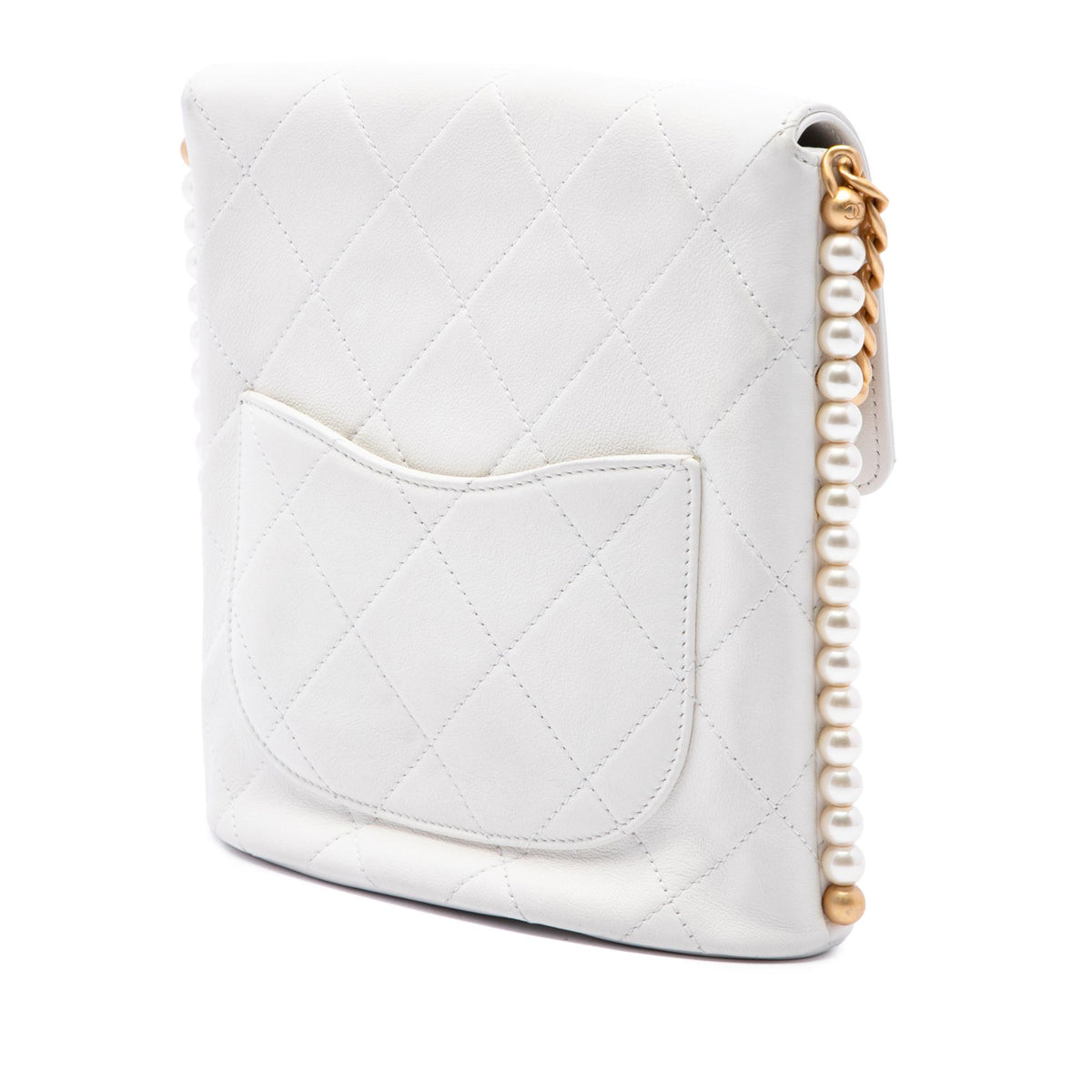 Chanel Small Quilted Calfskin About Pearls Hobo