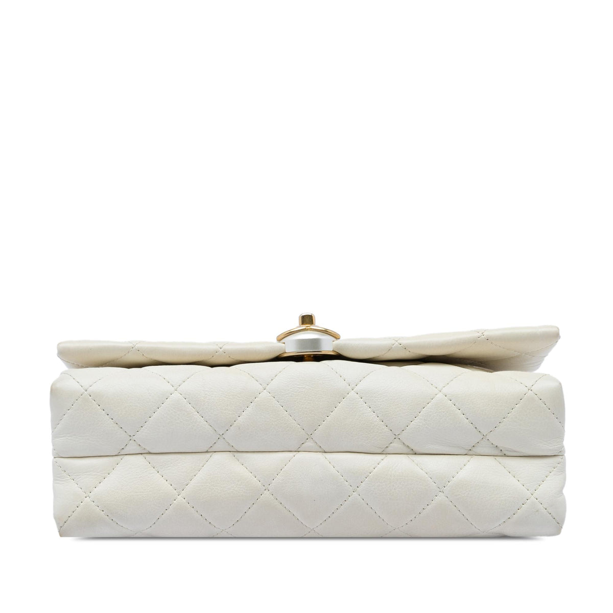 Chanel Small Quilted Calfskin Pearl CC Accordion Flap