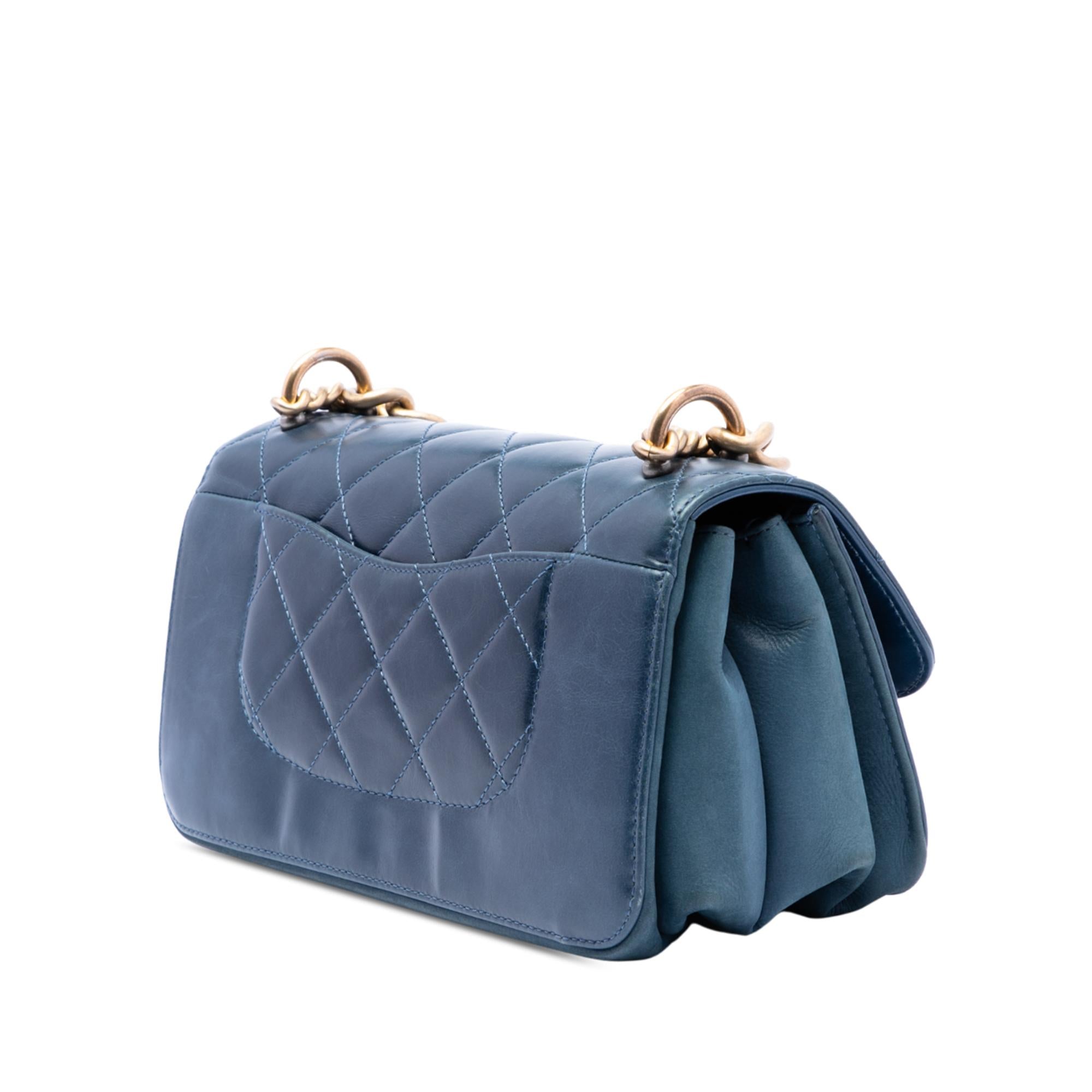 Chanel Small Quilted Calfskin Straight Lined Flap