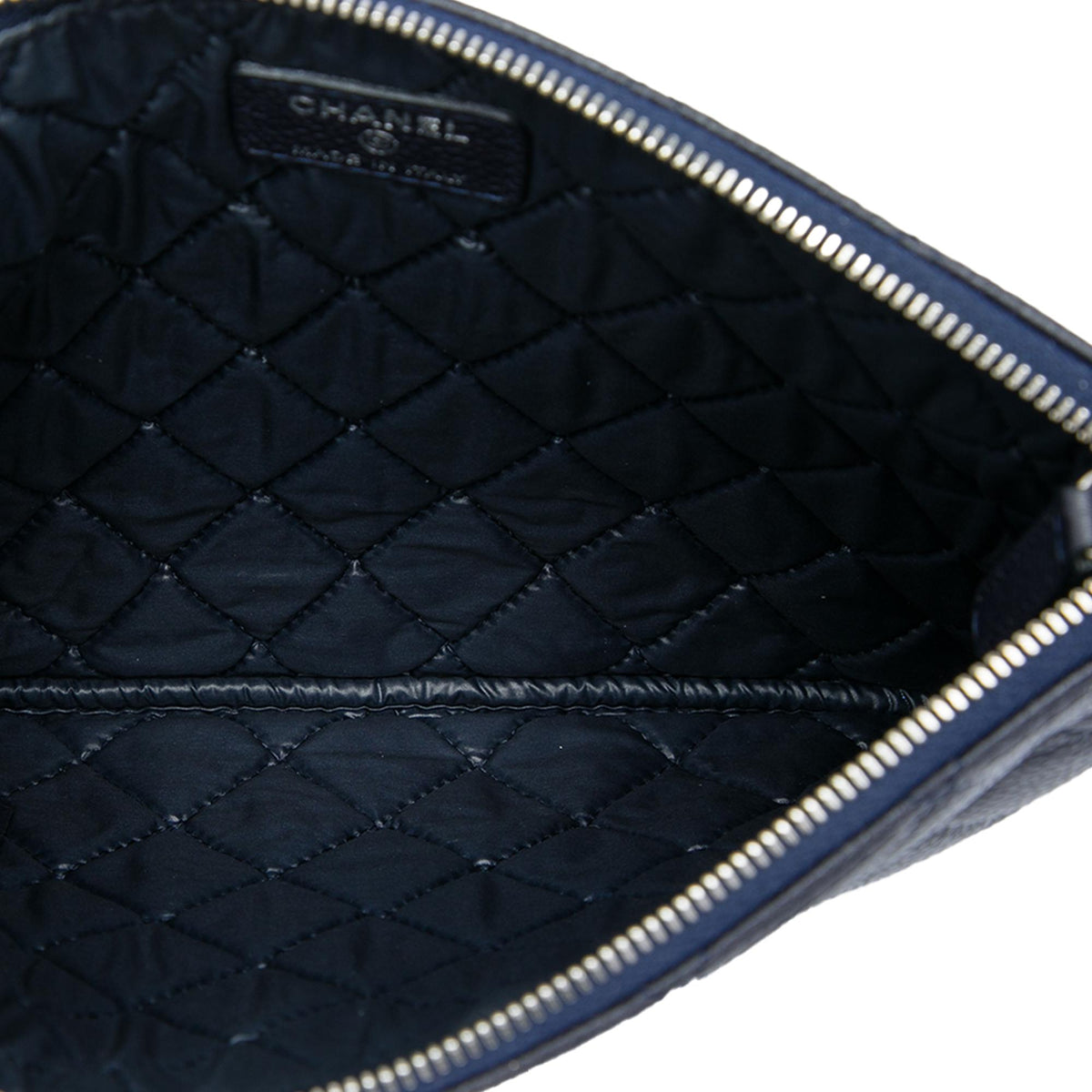 Chanel Small Quilted Caviar O Case Clutch