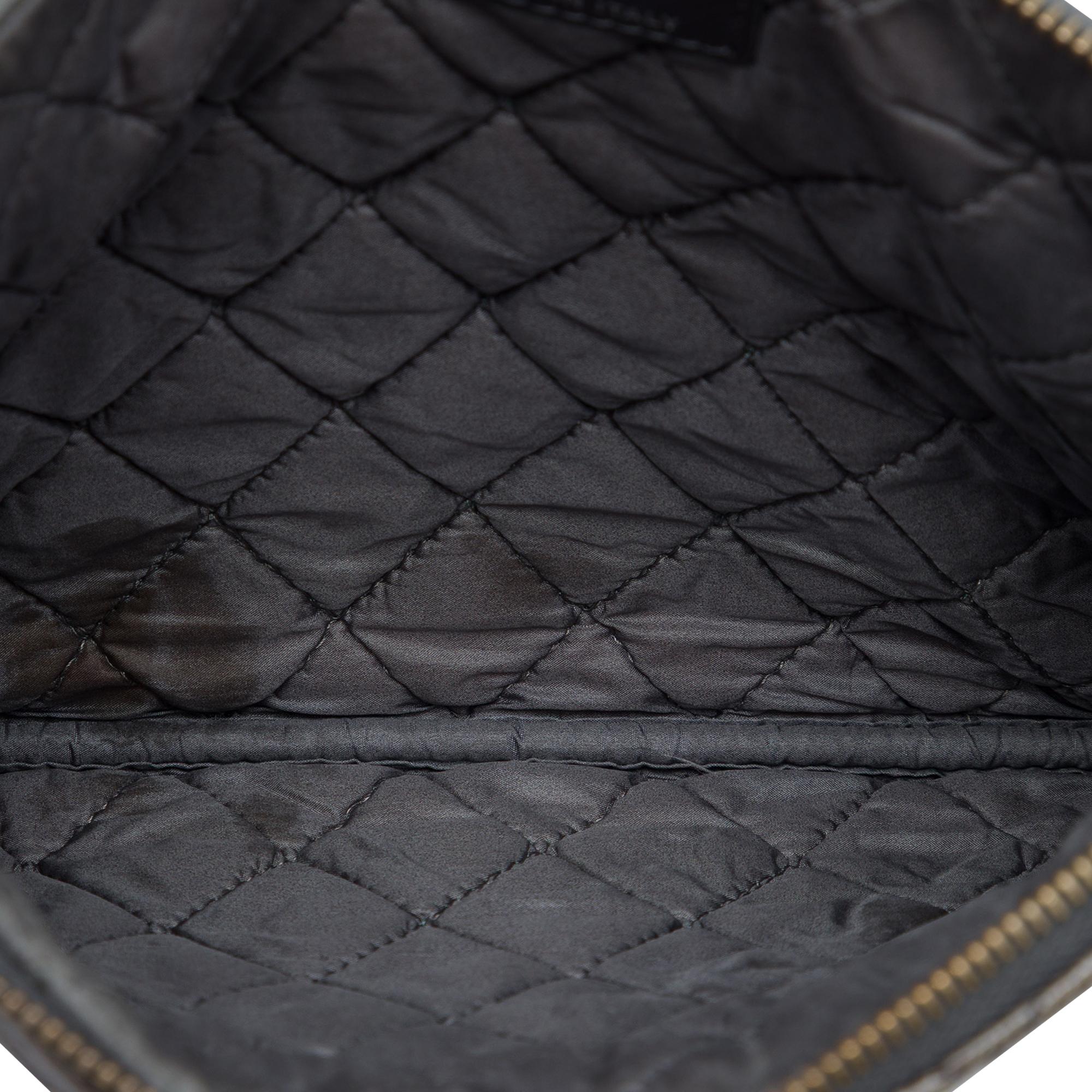 Chanel Small Quilted Crinkled Patent O Case Clutch