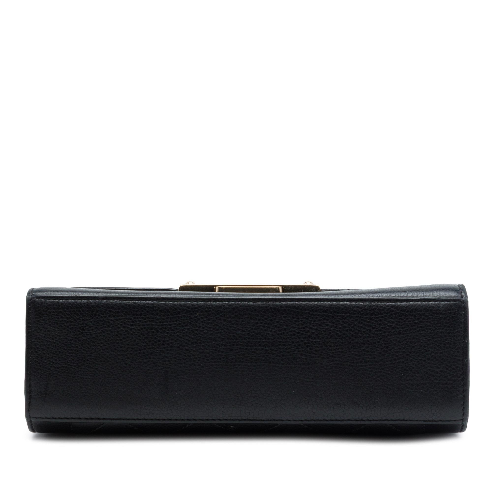 Chanel Small Quilted Grained Calfskin Label Click Flap