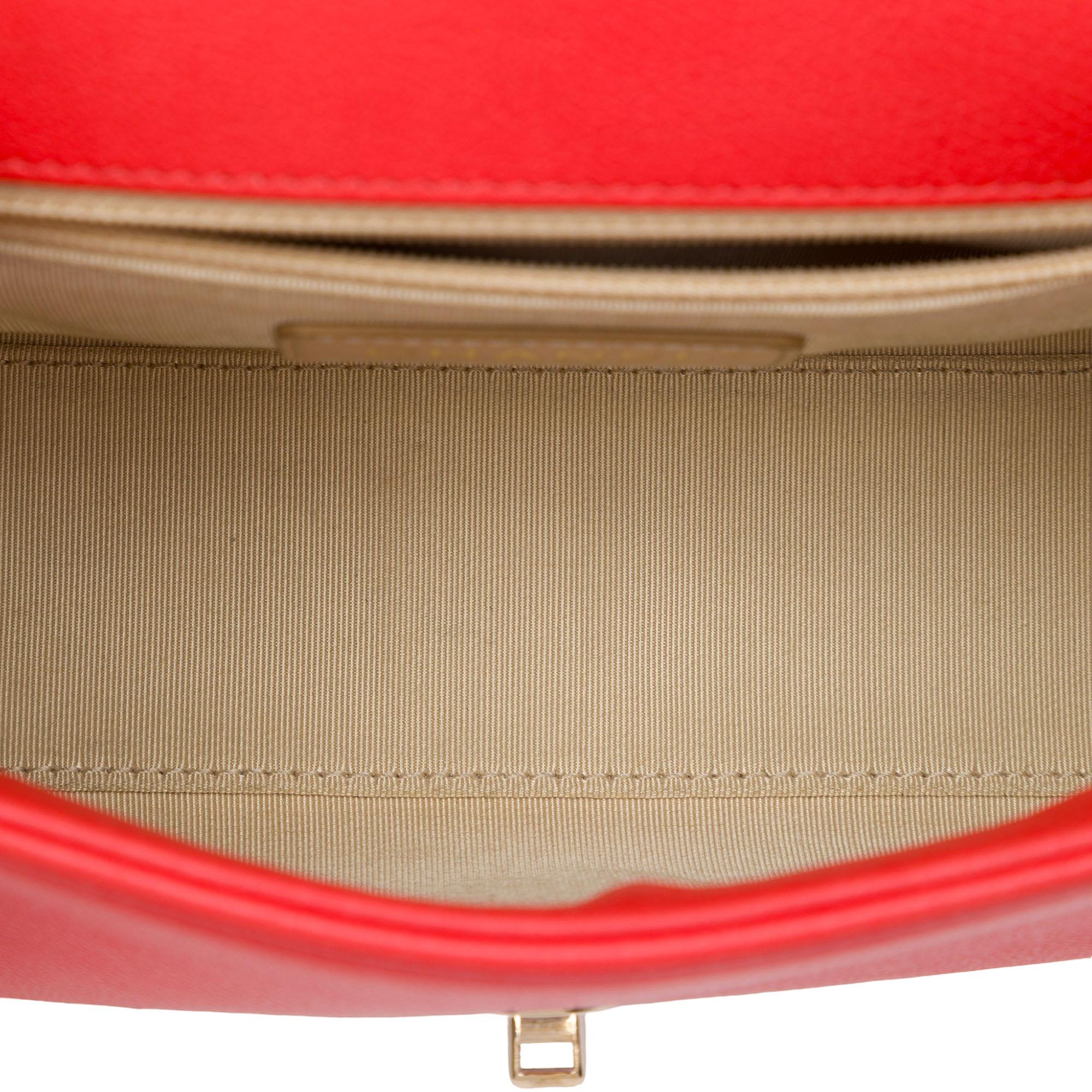 Chanel Small Quilted Grained Calfskin Label Click Flap
