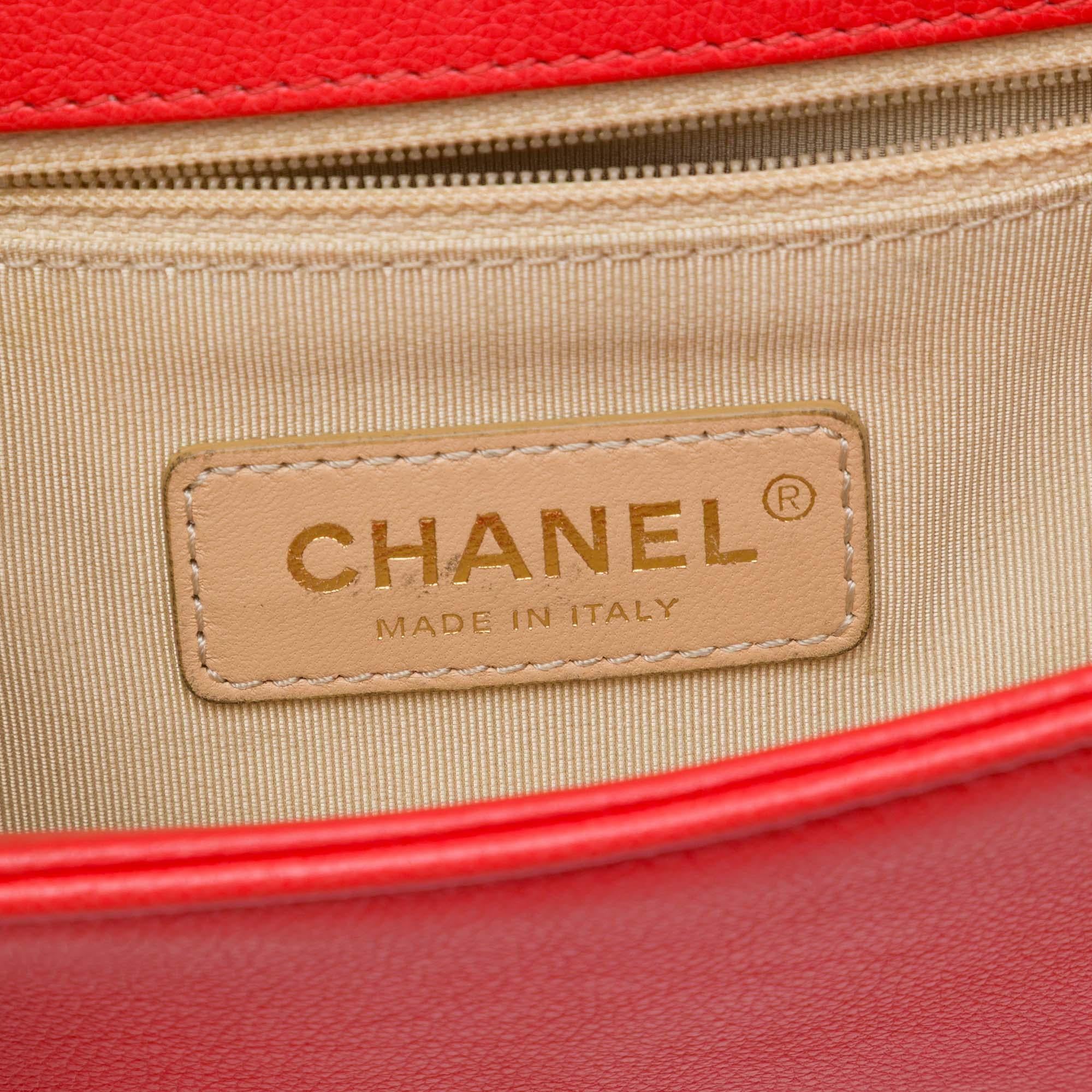 Chanel Small Quilted Grained Calfskin Label Click Flap