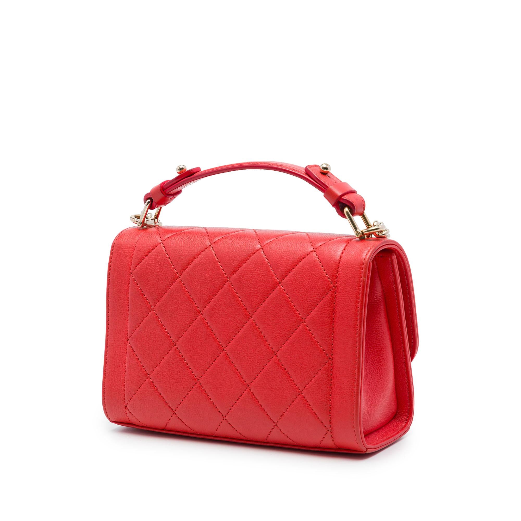 Chanel Small Quilted Grained Calfskin Label Click Flap