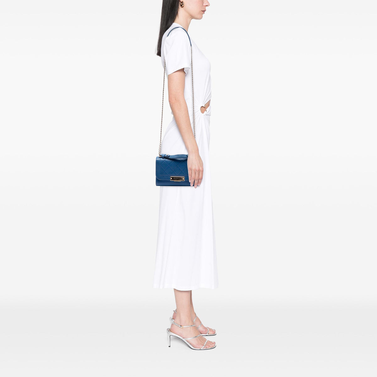 Chanel Small Quilted Grained Calfskin Label Click Flap