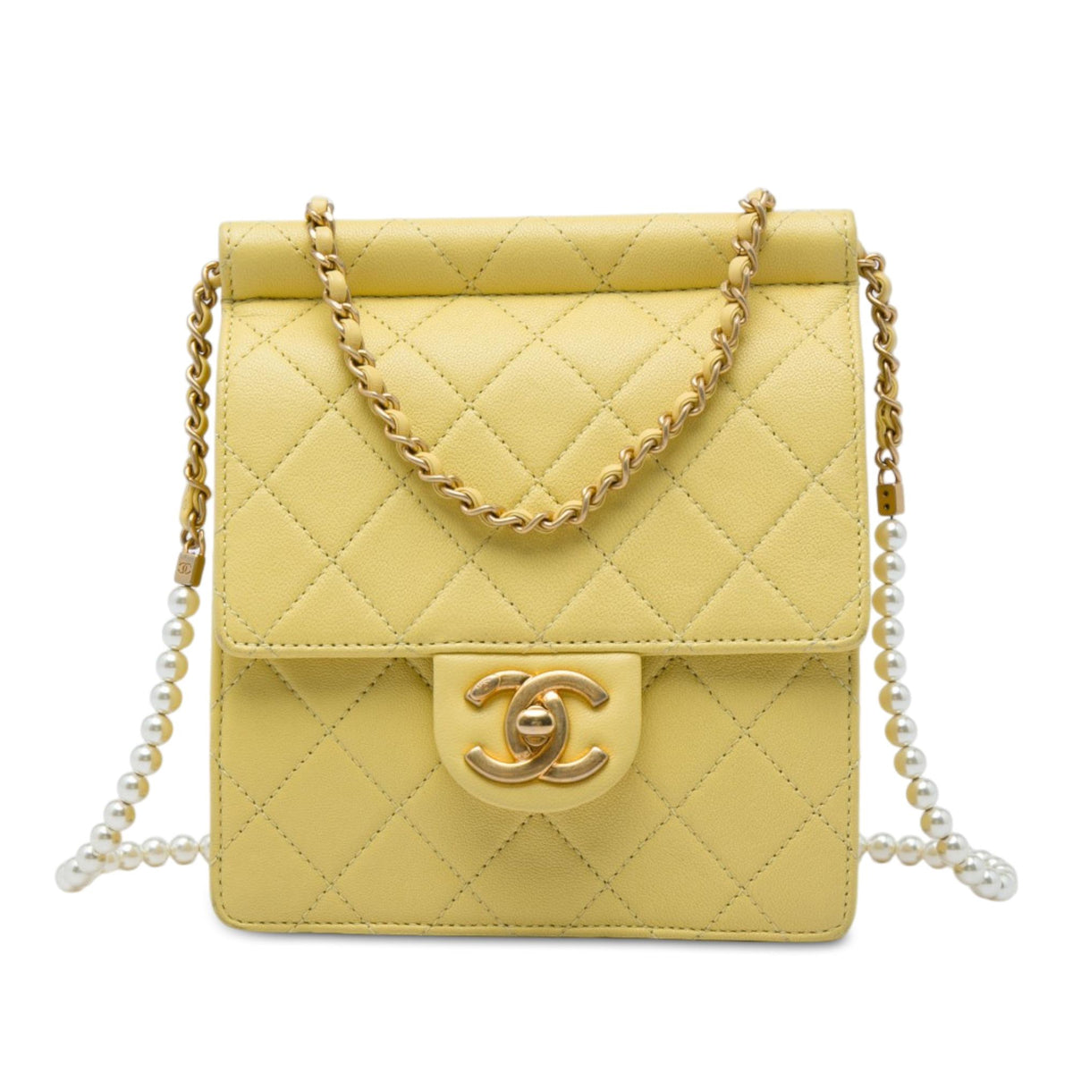 Chanel Small Quilted Lambskin Chic Pearls Flap