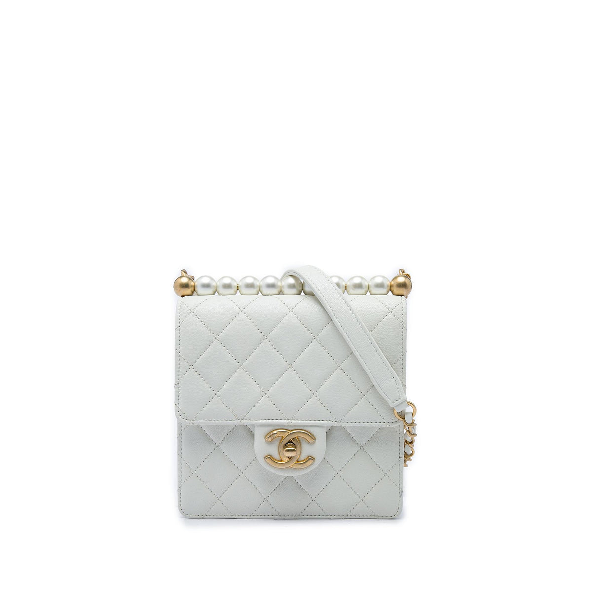 Chanel Small Quilted Lambskin Chic Pearls Flap
