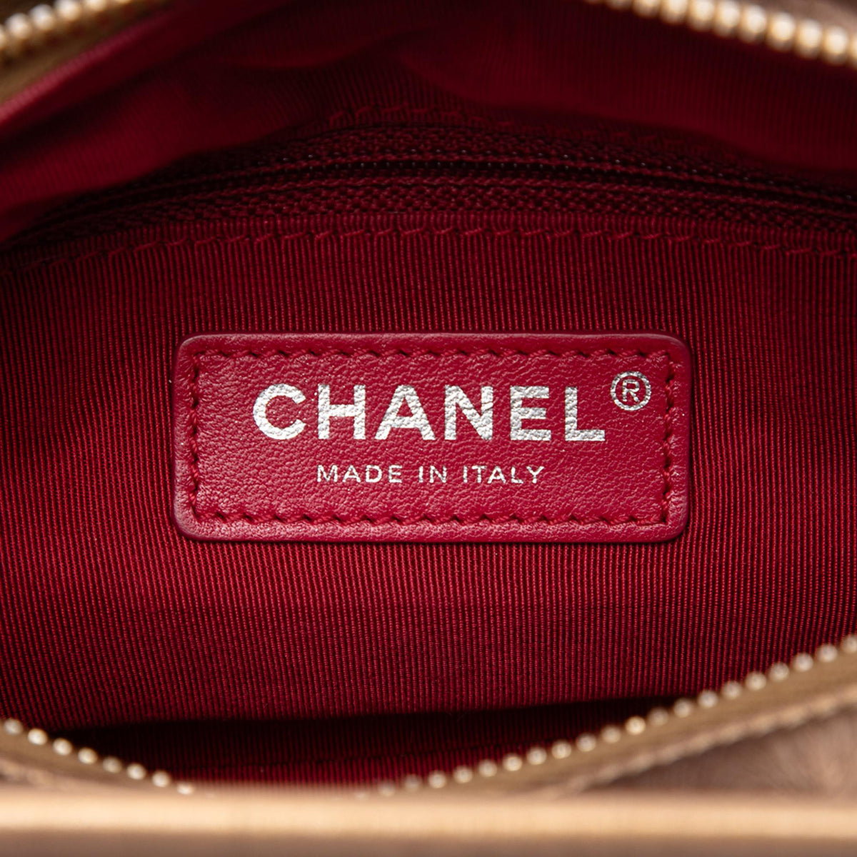 Chanel Small Quilted Metallic Aged Calfskin Gabrielle Hobo
