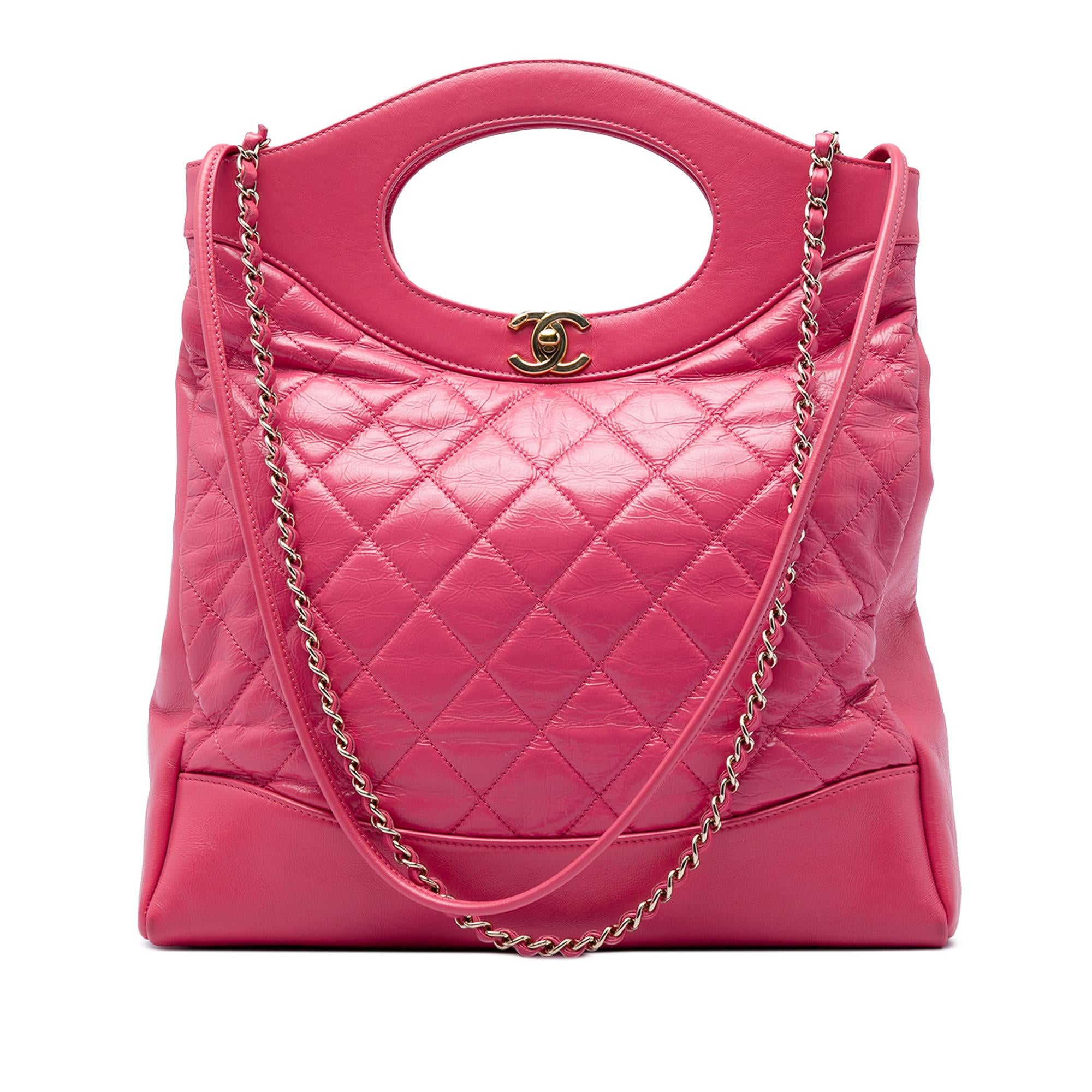 Chanel Small Quilted Shiny Aged Calfskin 31 Shopping Bag