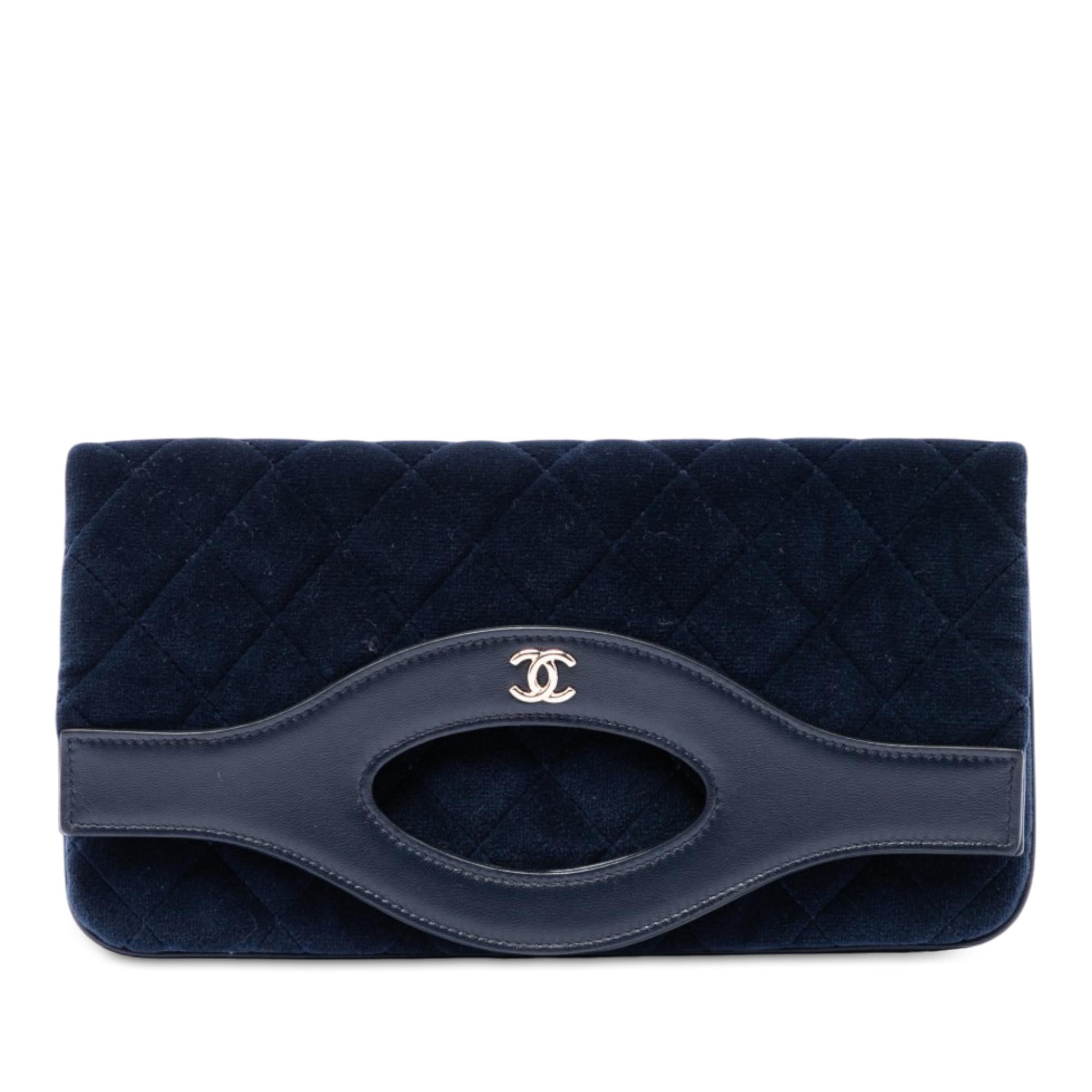 Chanel Small Quilted Velvet 31 Clutch