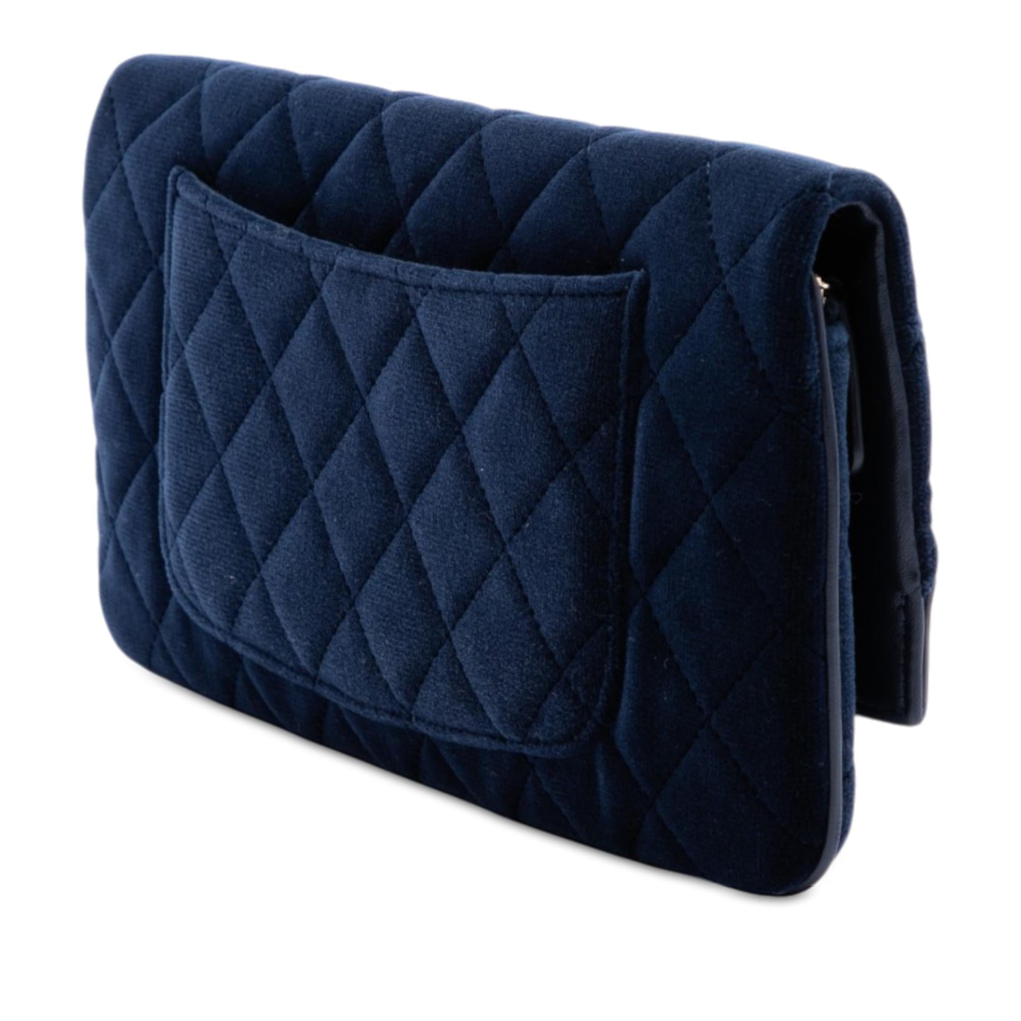 Chanel Small Quilted Velvet 31 Clutch