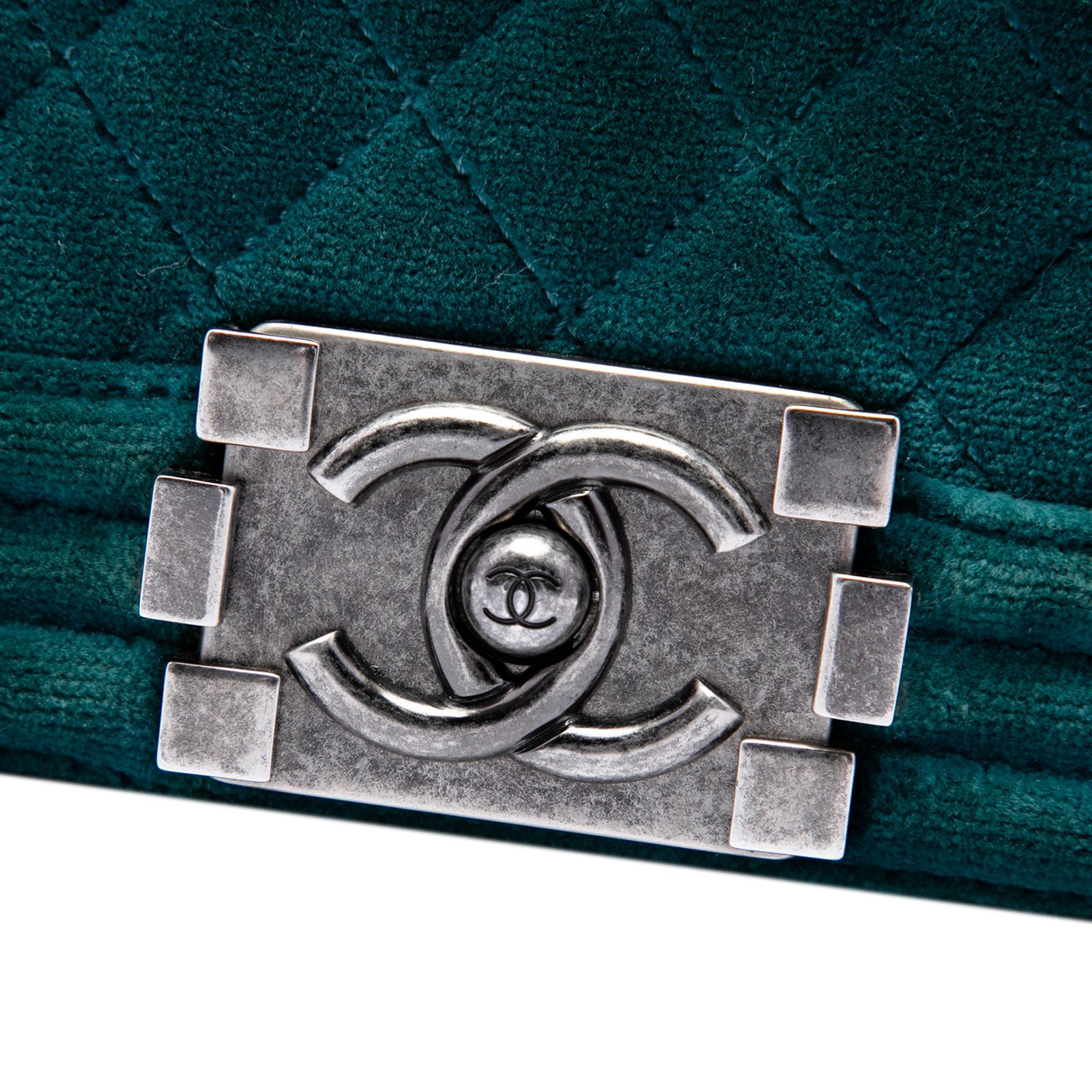 Chanel Small Quilted Velvet Boy Flap