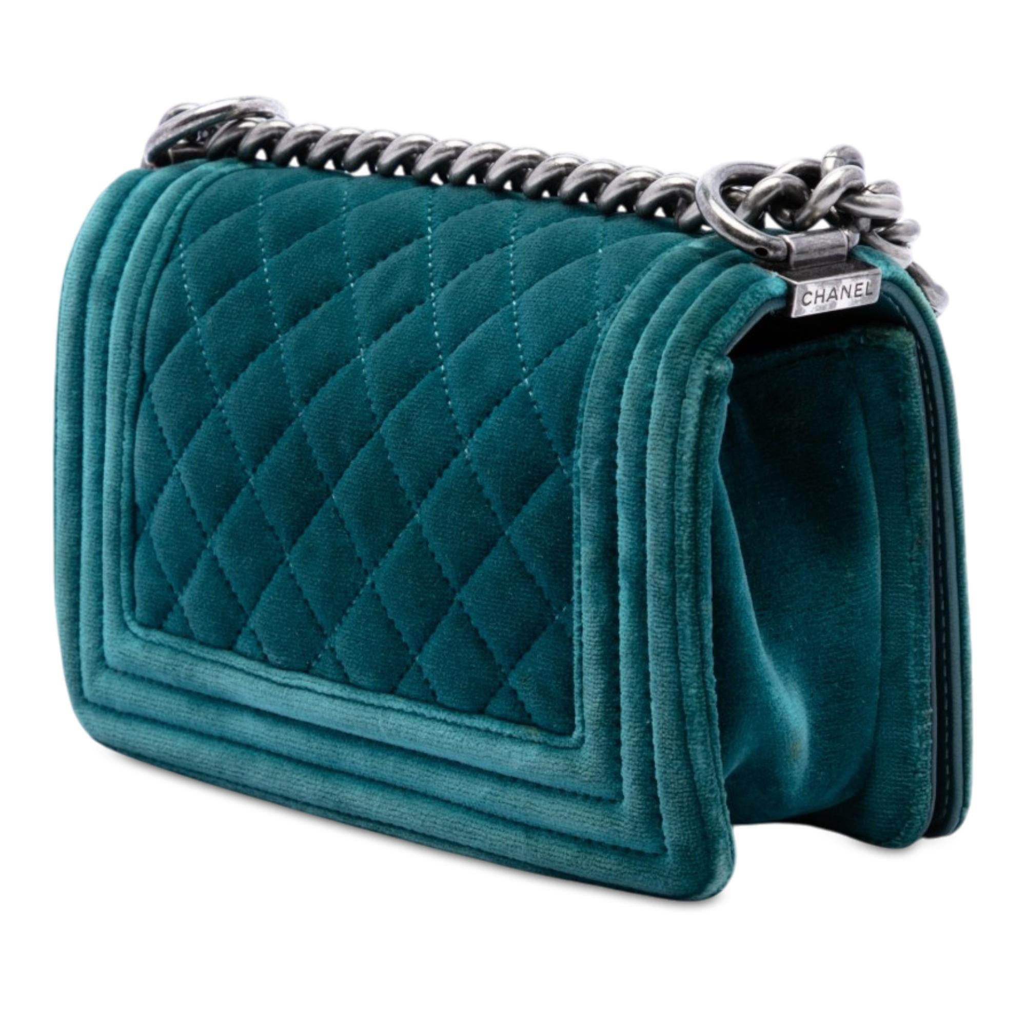 Chanel Small Quilted Velvet Boy Flap