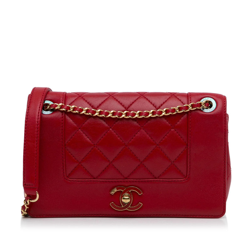 Chanel Burgundy Sheepskin Quilted Leather Mademoiselle Flap Bag