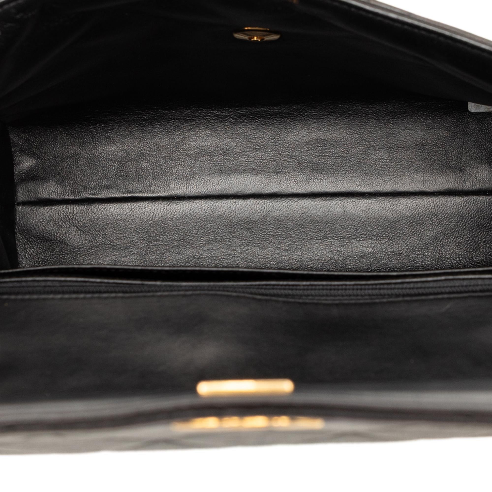Chanel Small Square Quilted Lambskin Straight Single Flap