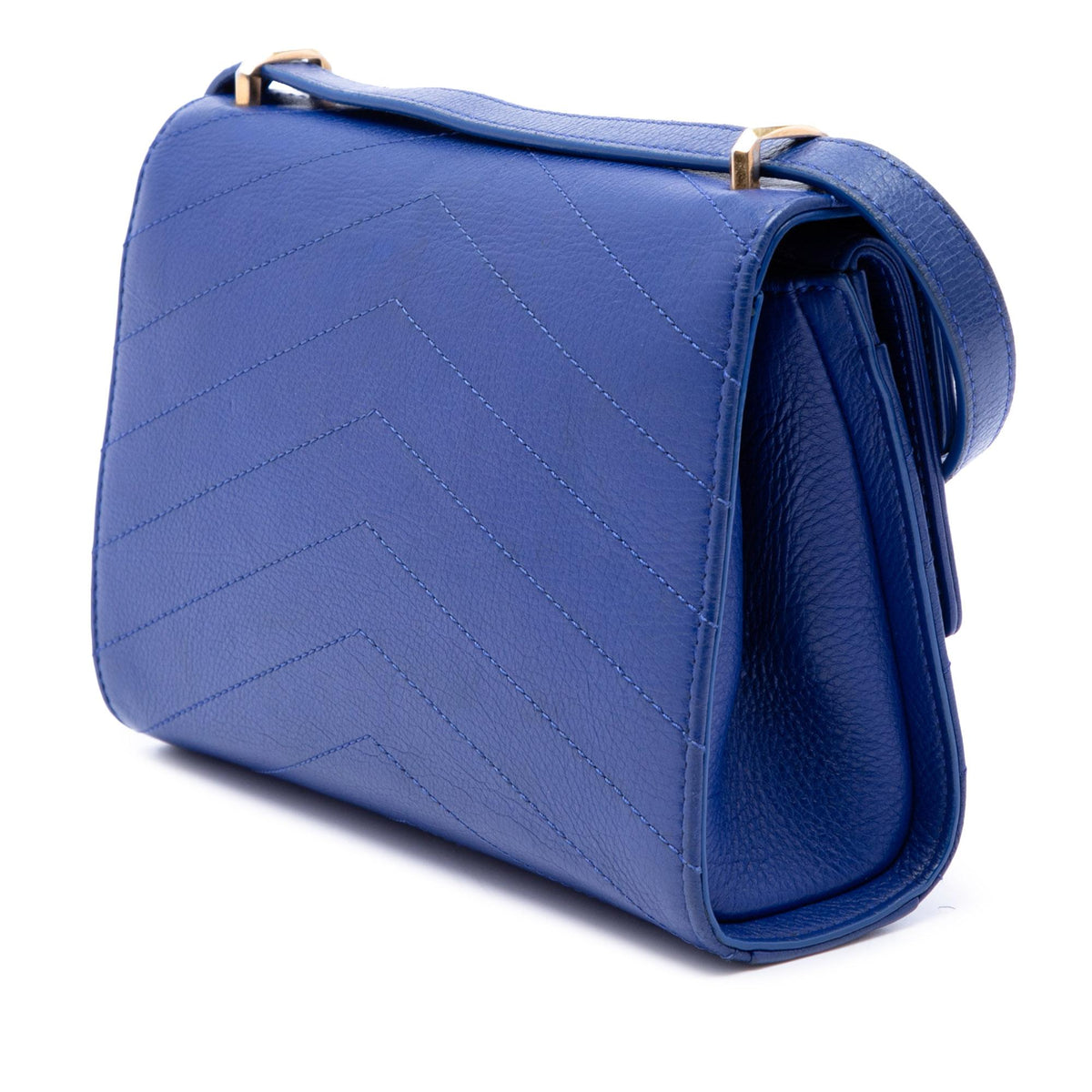 Chanel Small Studded Chevron Calfskin Envelope Double Flap