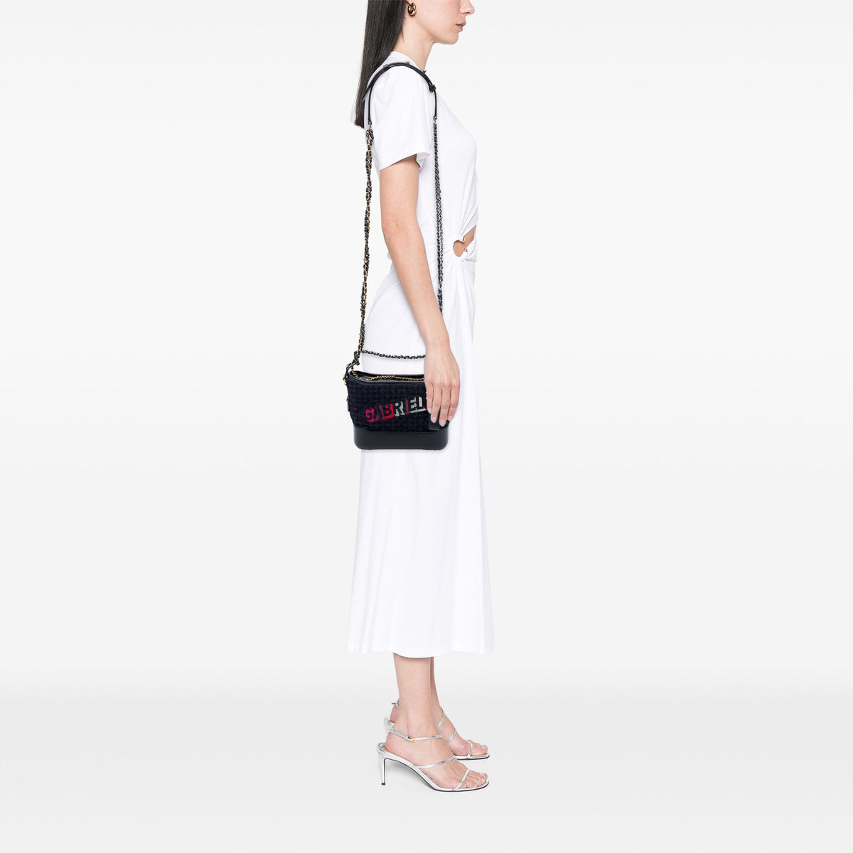 Chanel Small Tweed and Lambskin Embroidered Gabrielle Crossbody