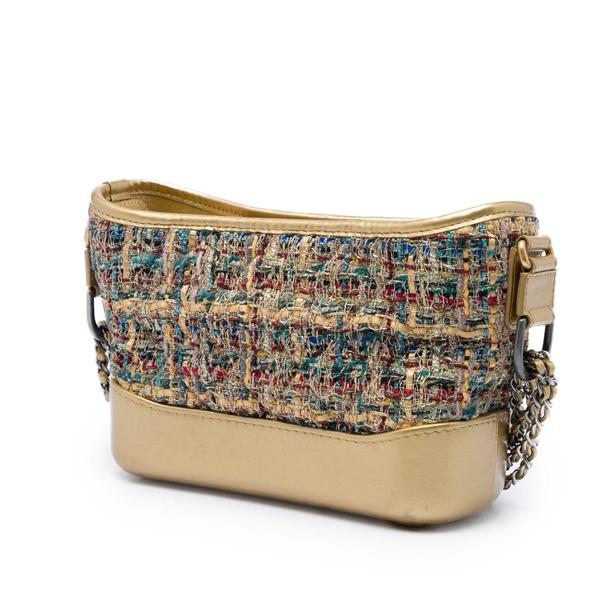 Chanel Small Tweed and Metallic Calfskin Gabrielle Crossbody